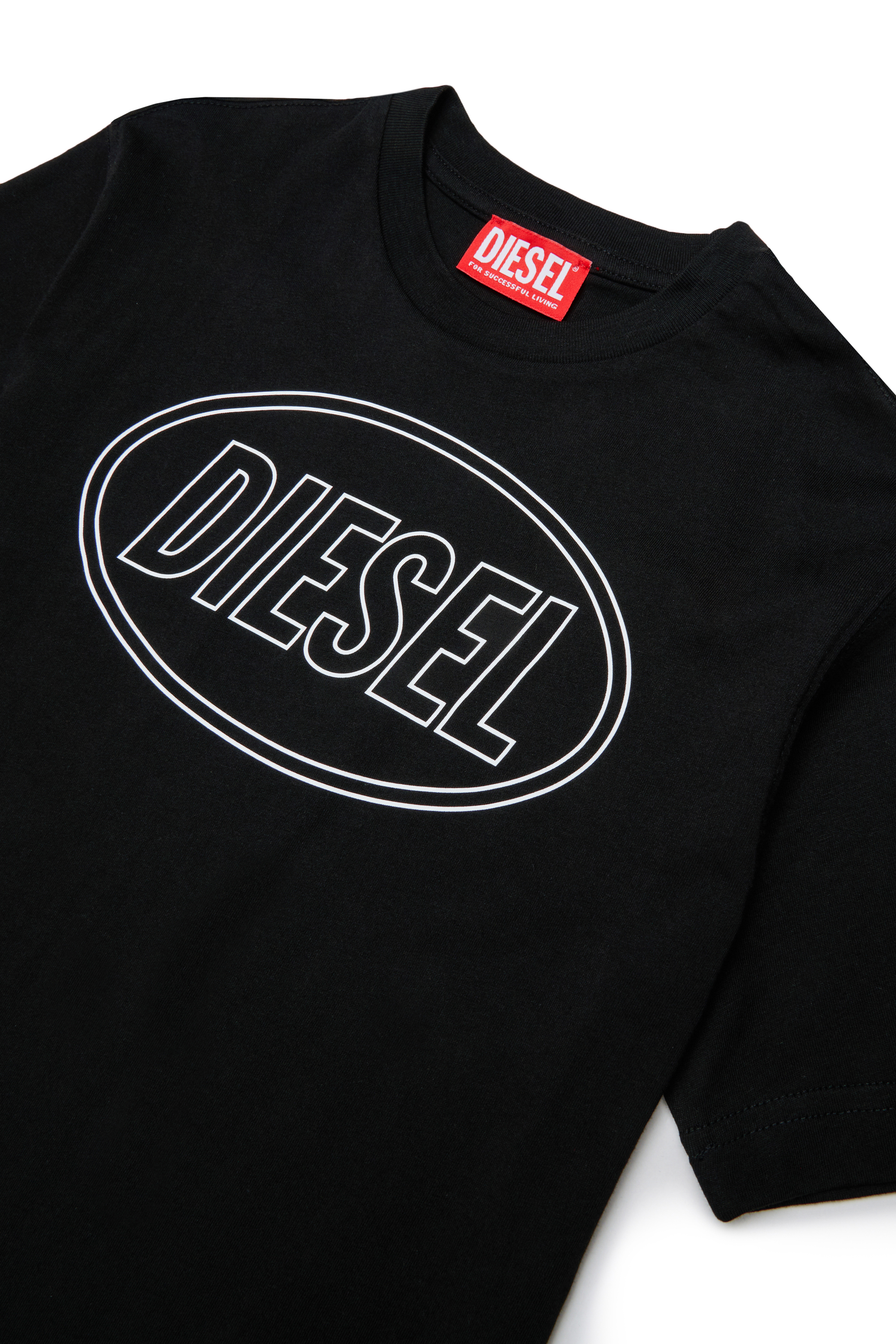 Diesel - TCIRCLE OVER, T-shirt in cotone con stampa Diesel Uomo in Nero - 3