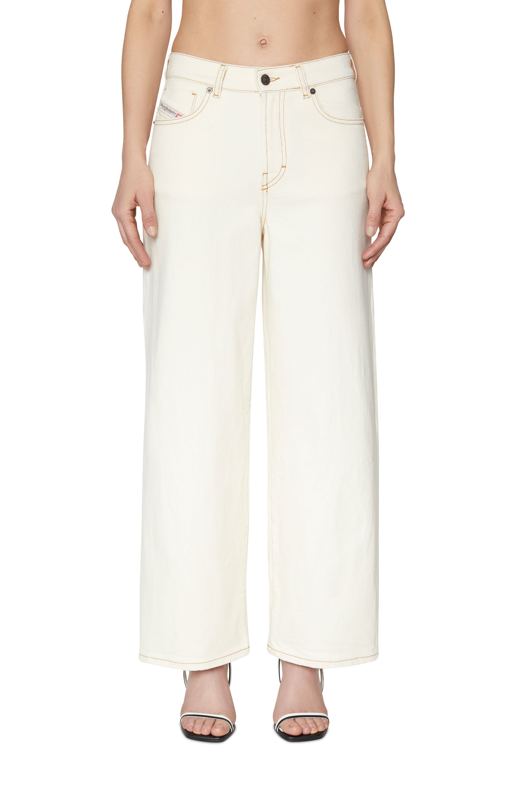 Diesel - 2000 Widee 09B94 Bootcut and Flare Jeans, Bianco - Image 1