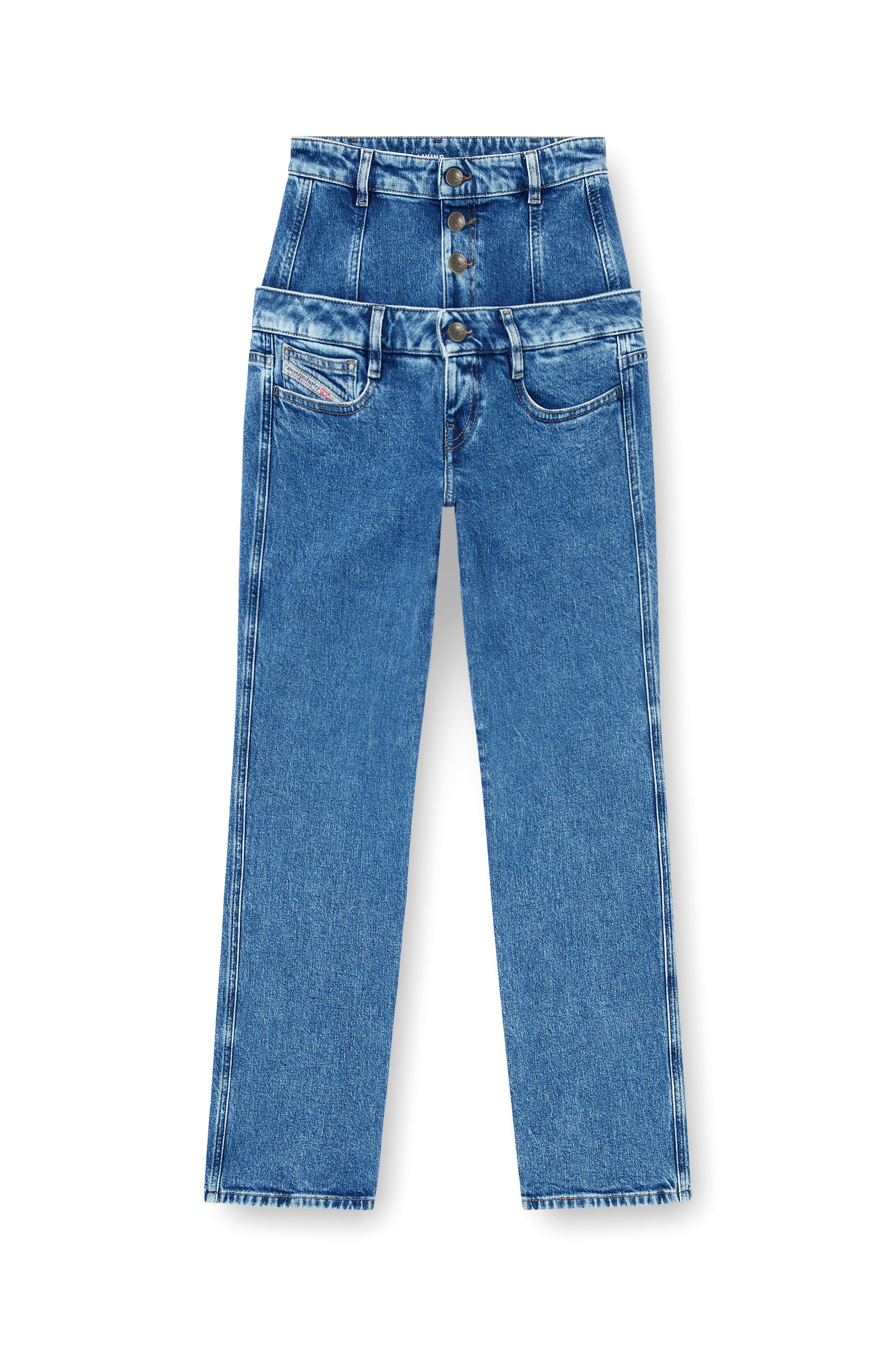 Diesel - Slim Jeans D-Fynora 007EU Donna, Blu medio - Image 3