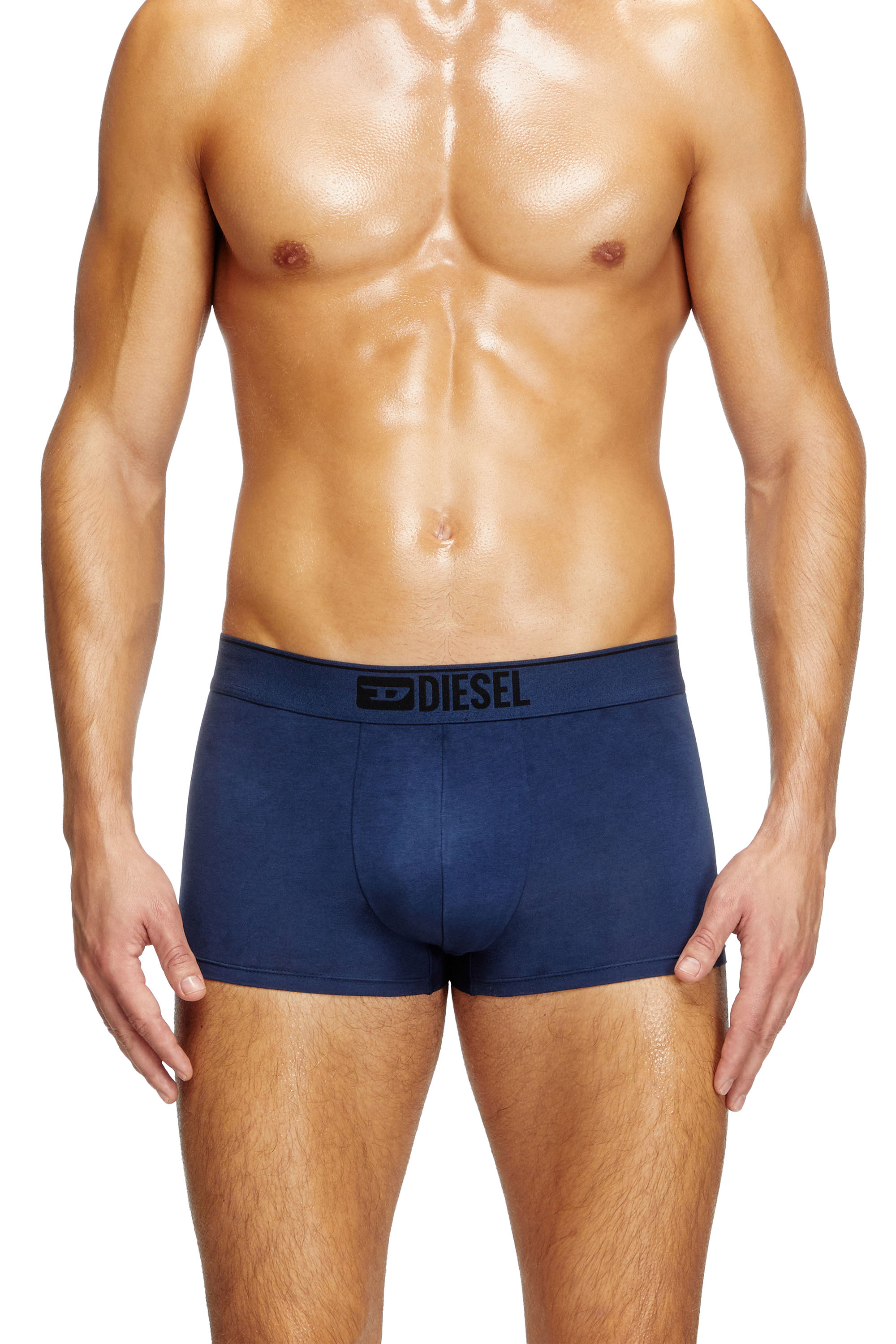 Diesel - UMBX-DAMIENTHREEPACK, Set di tre boxer tinta unita Uomo in Blu - 2