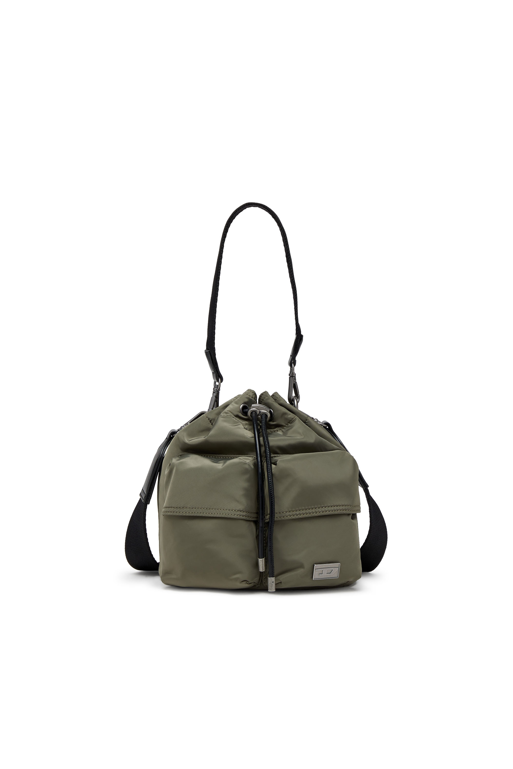 Diesel - MULTI-PKTS BUCKET X, Multi-Pkts-Borsa bucket in tessuto utility Unisex in Verde - 1