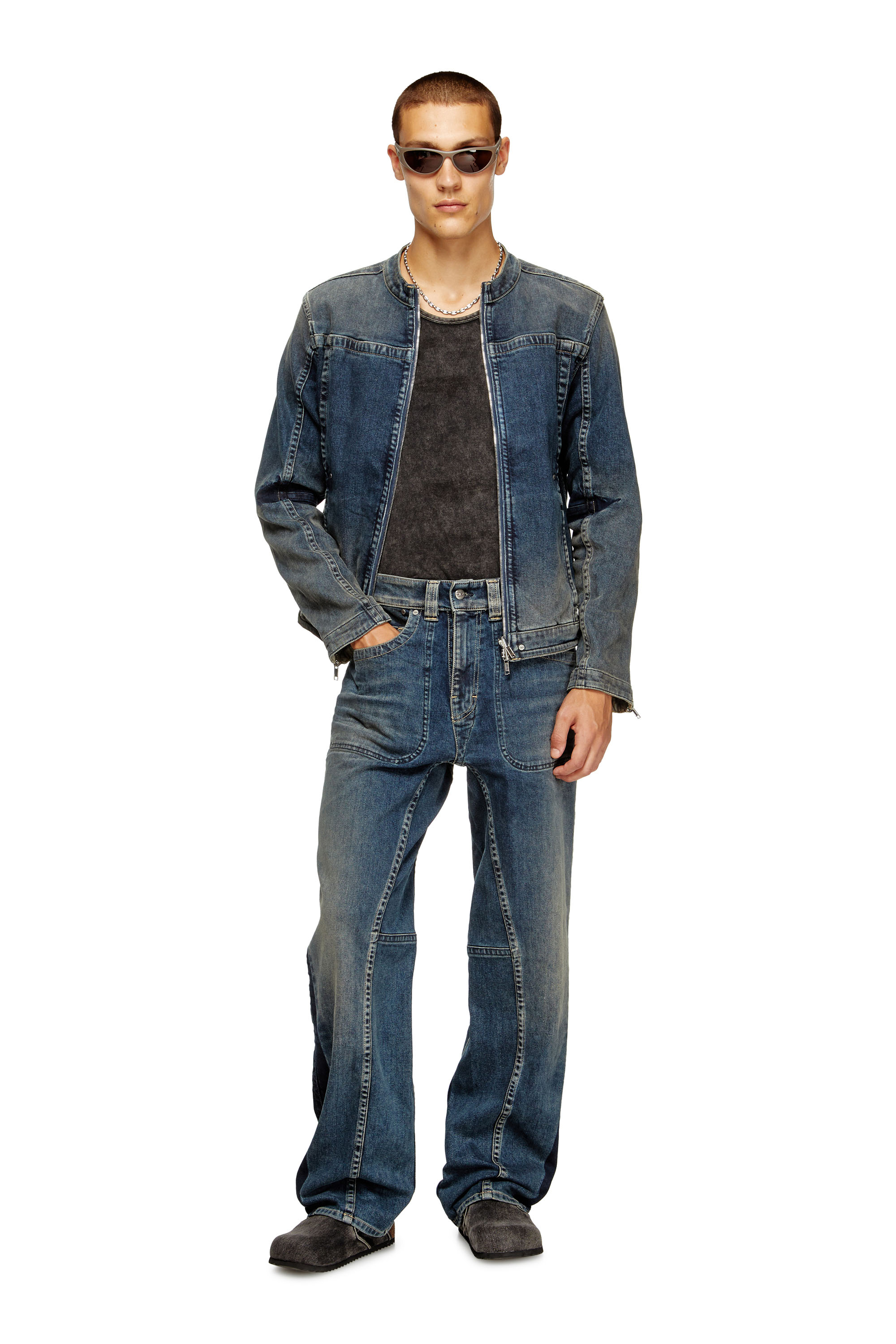 Diesel - Relaxed Jeans 2001 D-Macro 09J06 Uomo, Blu medio - Image 2