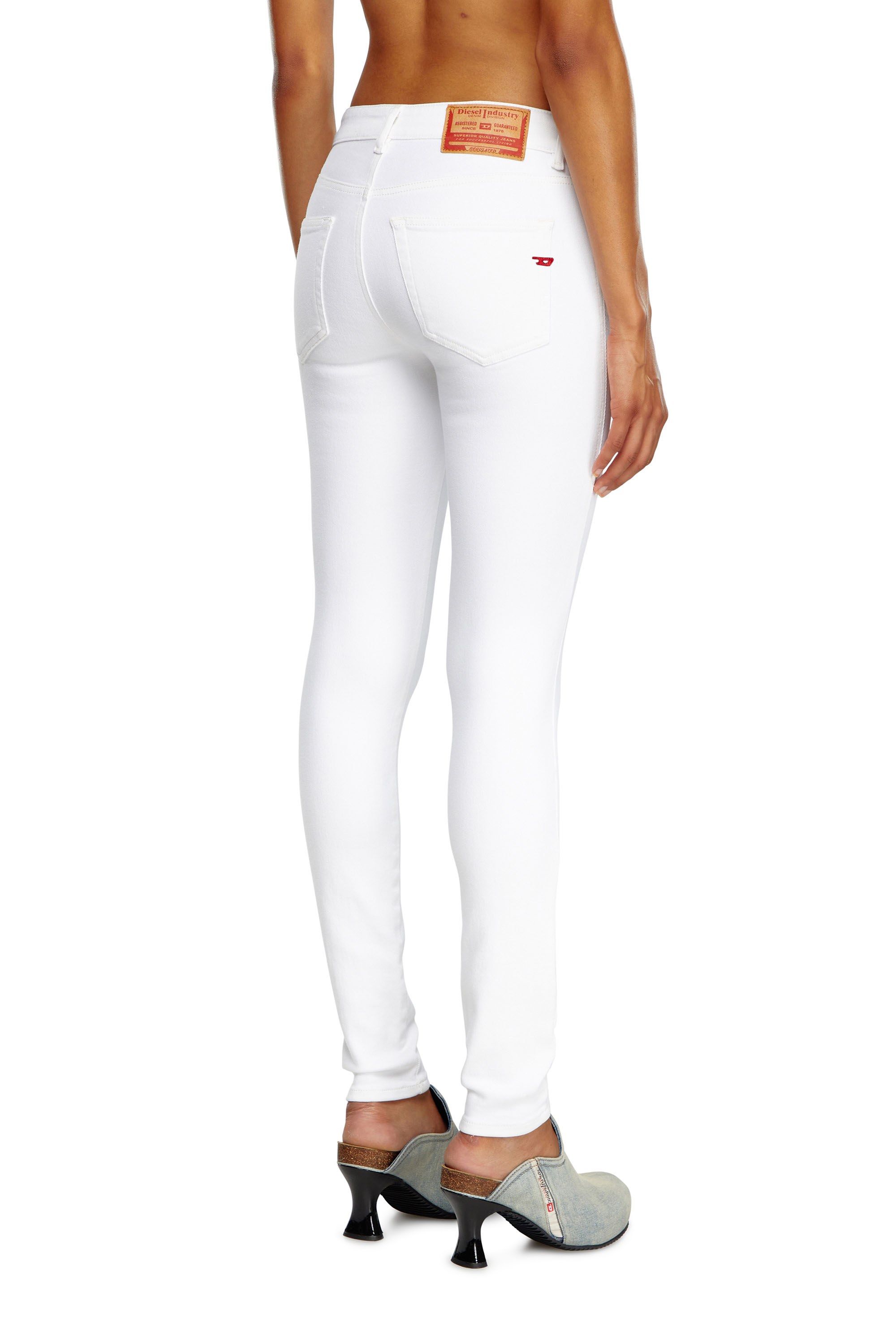 Skinny Jeans 2017 Slandy 09F90, Bianco Diesel - Skinny Jeans 2017 Slandy 09F90 Donna, Bianco - Image 4