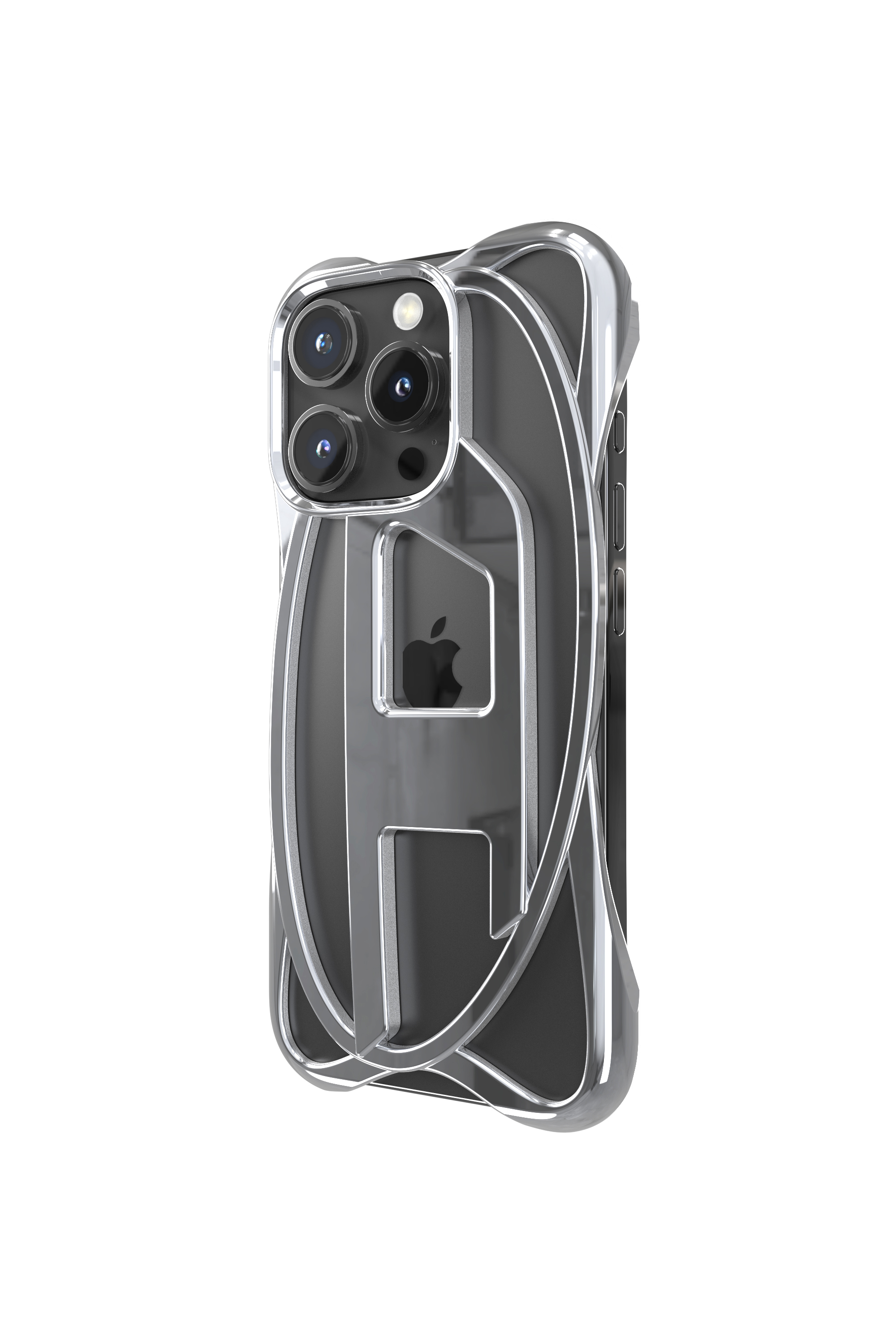 Diesel - 60267 CAGED D CASE, Custodia Caged D iPhone 16 Pro Unisex in Grigio - 2