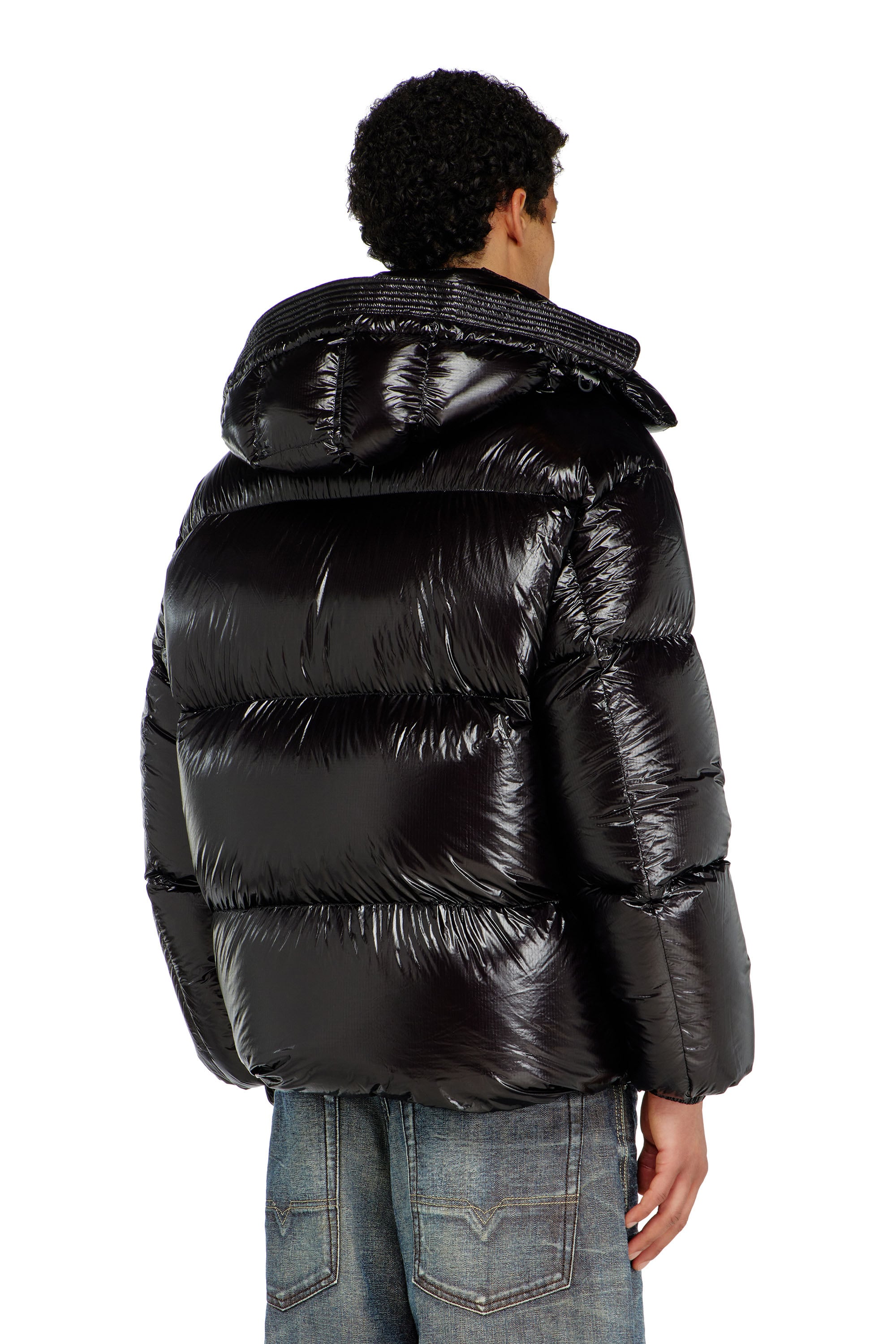 Diesel - W-ROLFYS-WRD-BKCP, Piumino con cappuccio staccabile Uomo in Nero - 4