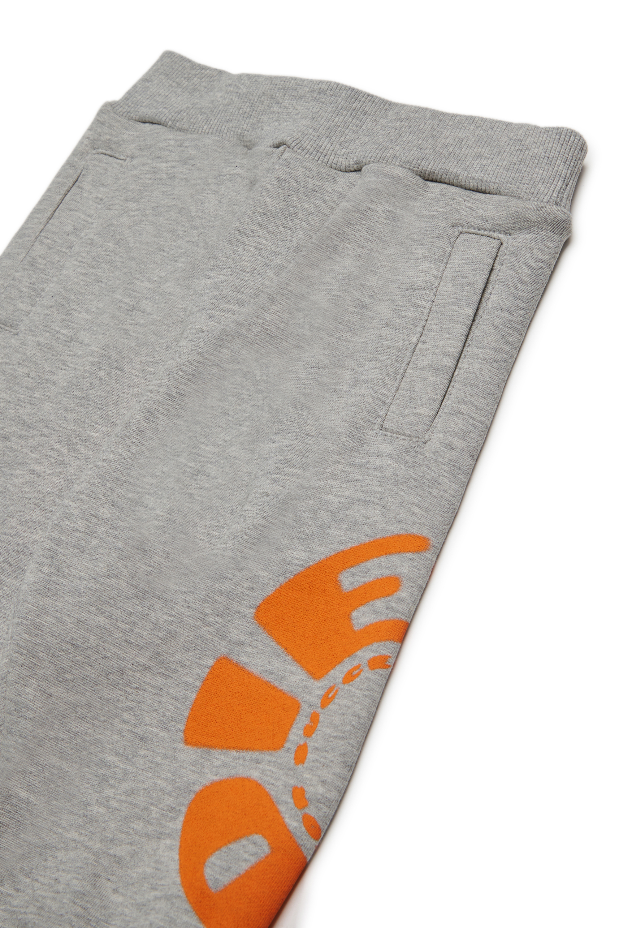 Diesel - PRAVONB, Pantaloni in cotone con logo stampato Uomo in Grigio - 3