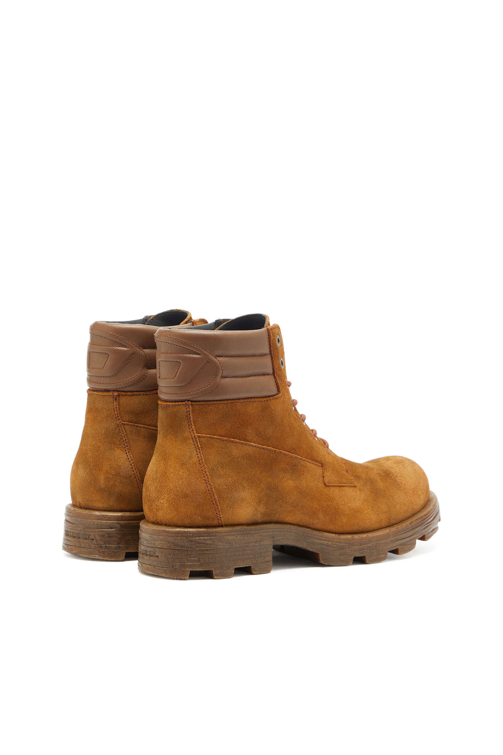 Diesel - D-HAMMER LACE UP, D-Hammer - Stivaletti in scamosciato e pelle Uomo in Marrone - 3