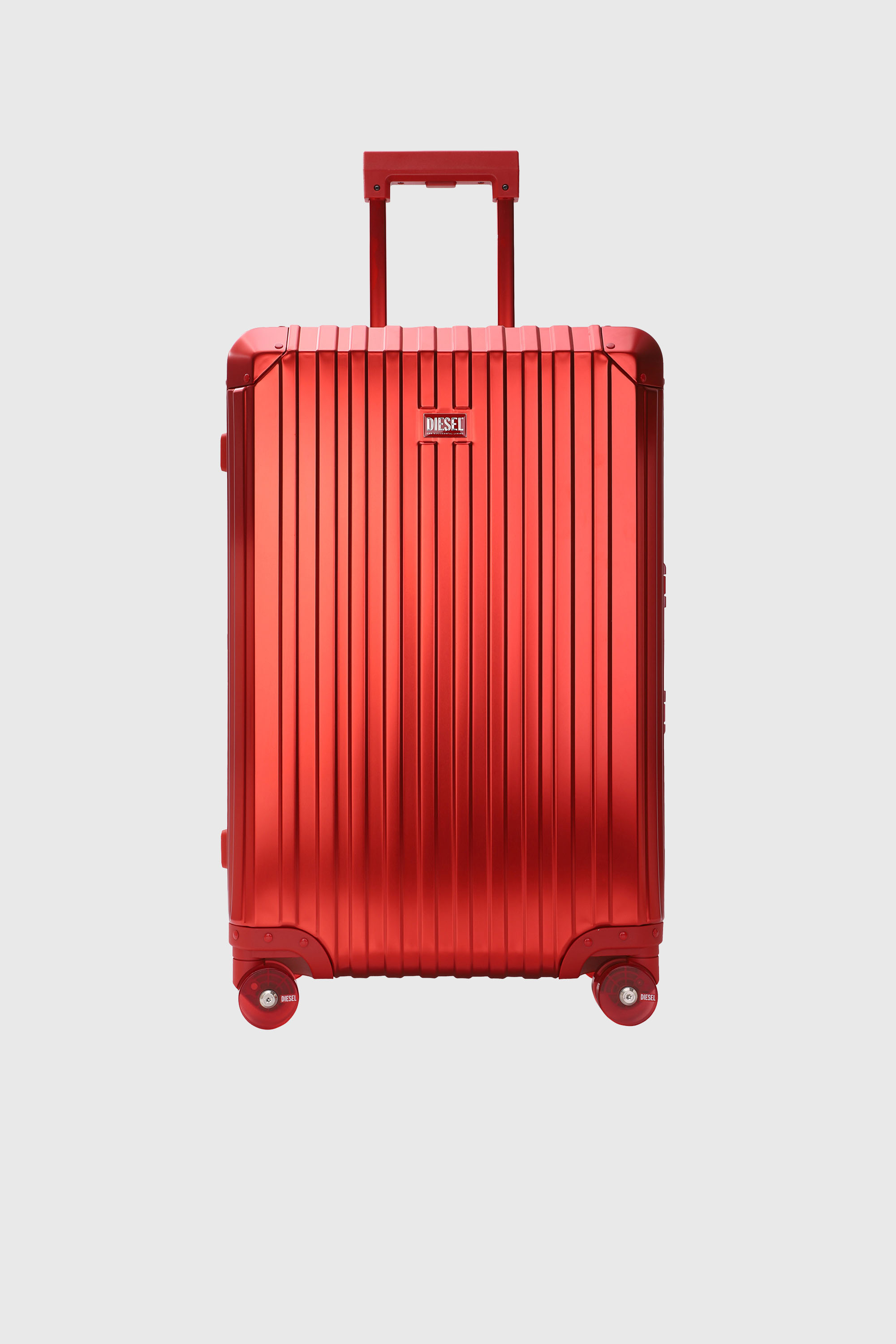 Diesel - DIESEL ALUMINUM TROLLEY- DSL002, Valigia in alluminio taglia M Unisex in Rosso - 1