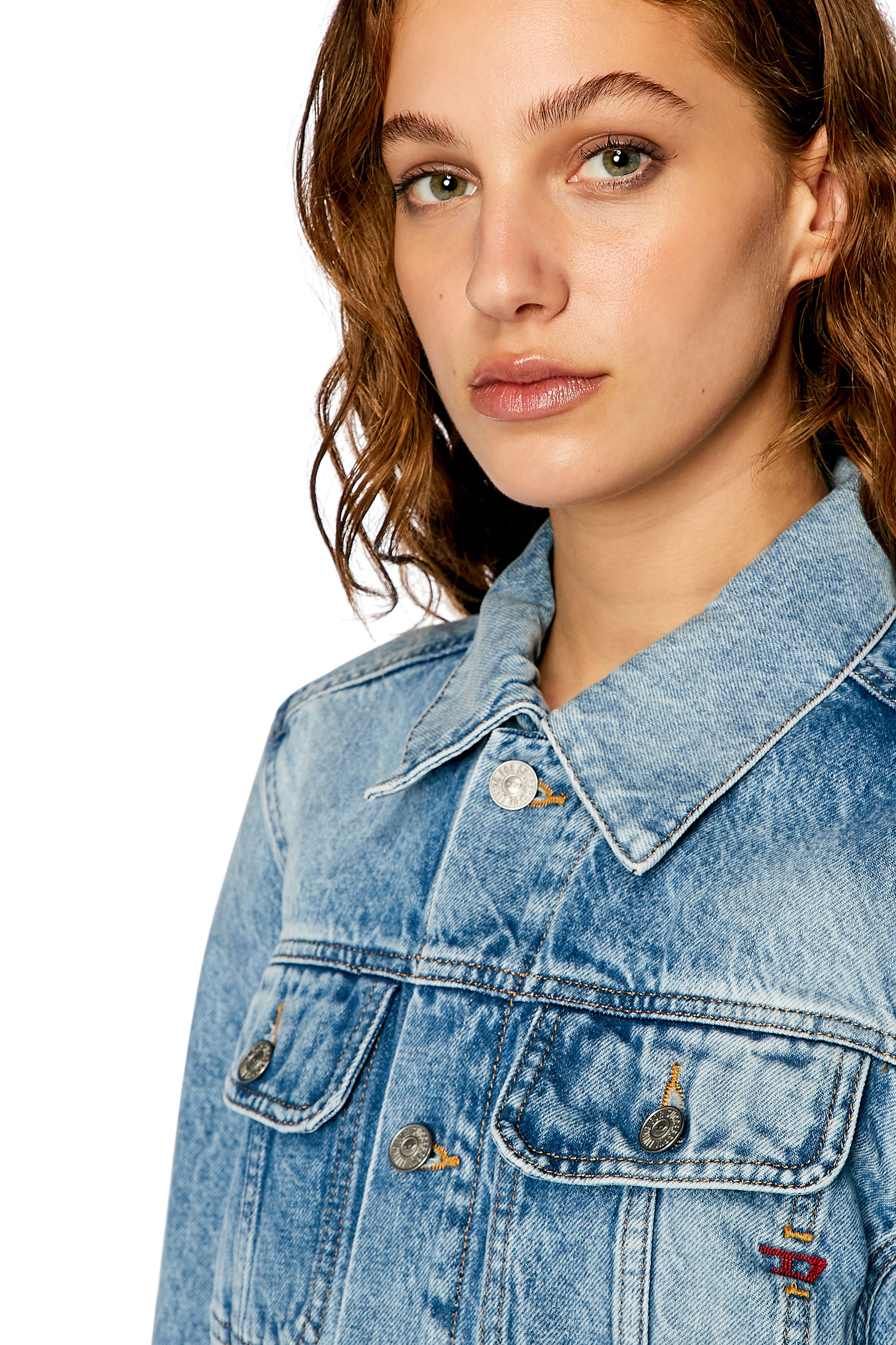 Diesel - DE-BONNY, Giacca trucker in denim Donna in Blu - 3