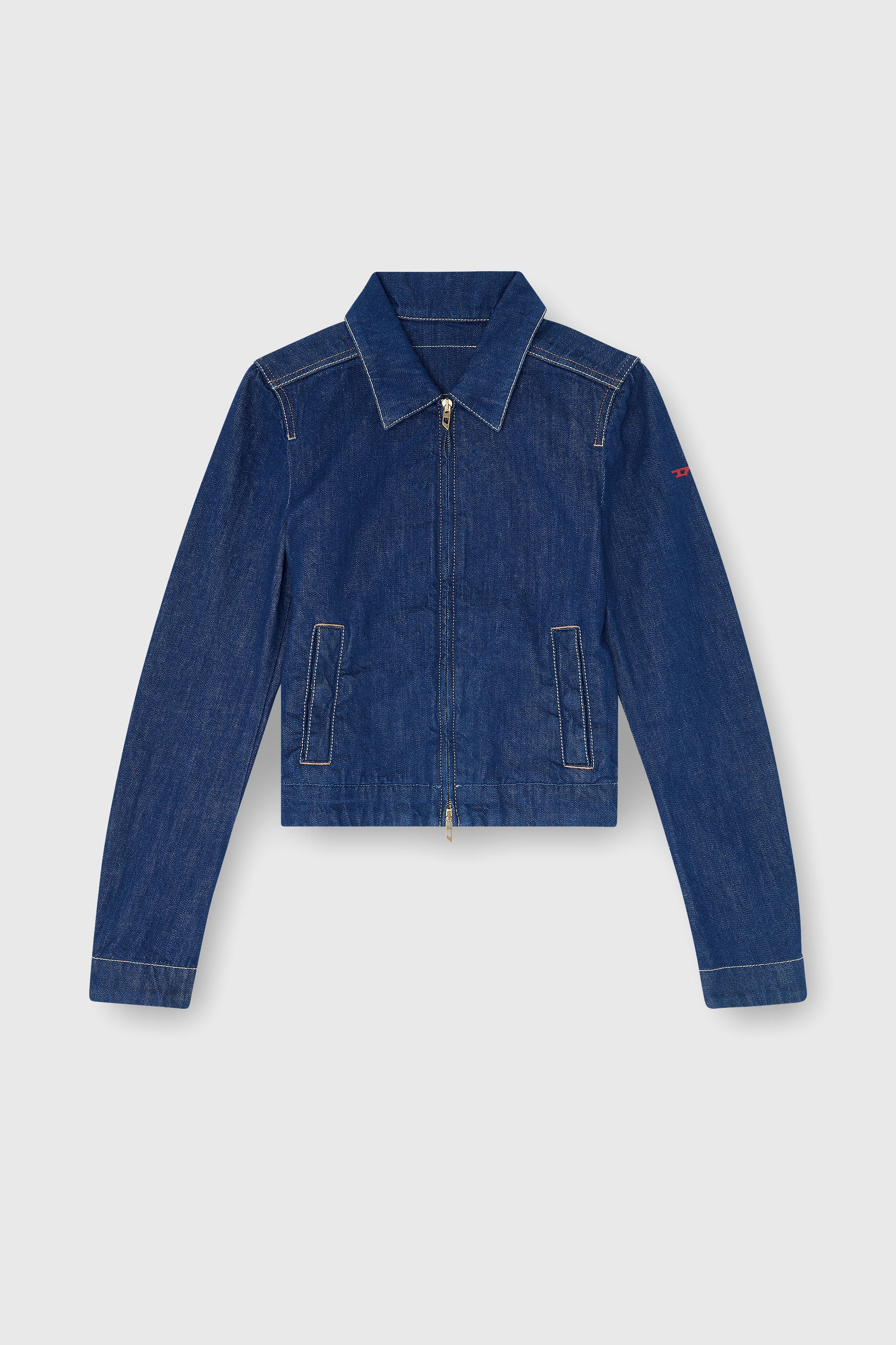 Diesel - DE-CORB, Giacca coach in denim rinse Donna in Blu - 1