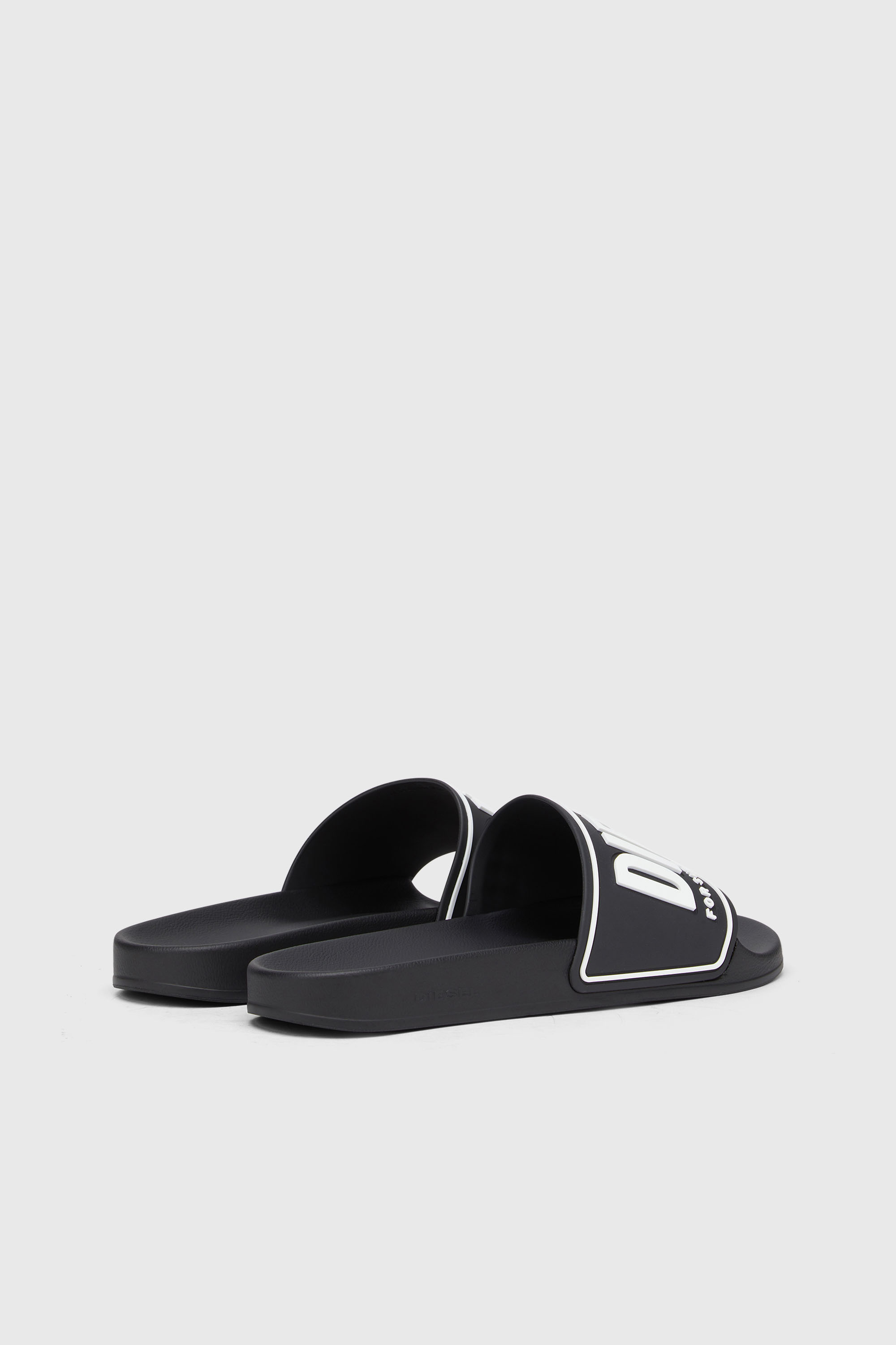 Diesel - SA-MAYEMI CC, Sa-Mayemi-Ciabatte da piscina con logo 3D Uomo in Nero - 3