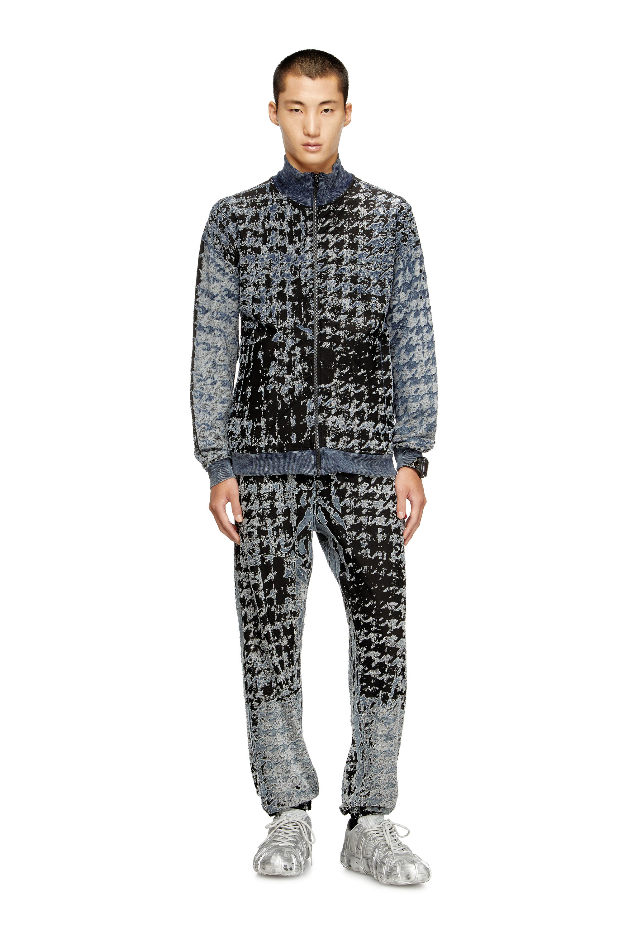 Diesel - P-LABIS, Pantaloni elasticizzati con motivo pied-de-poule dévoré Uomo in Multicolor - 1