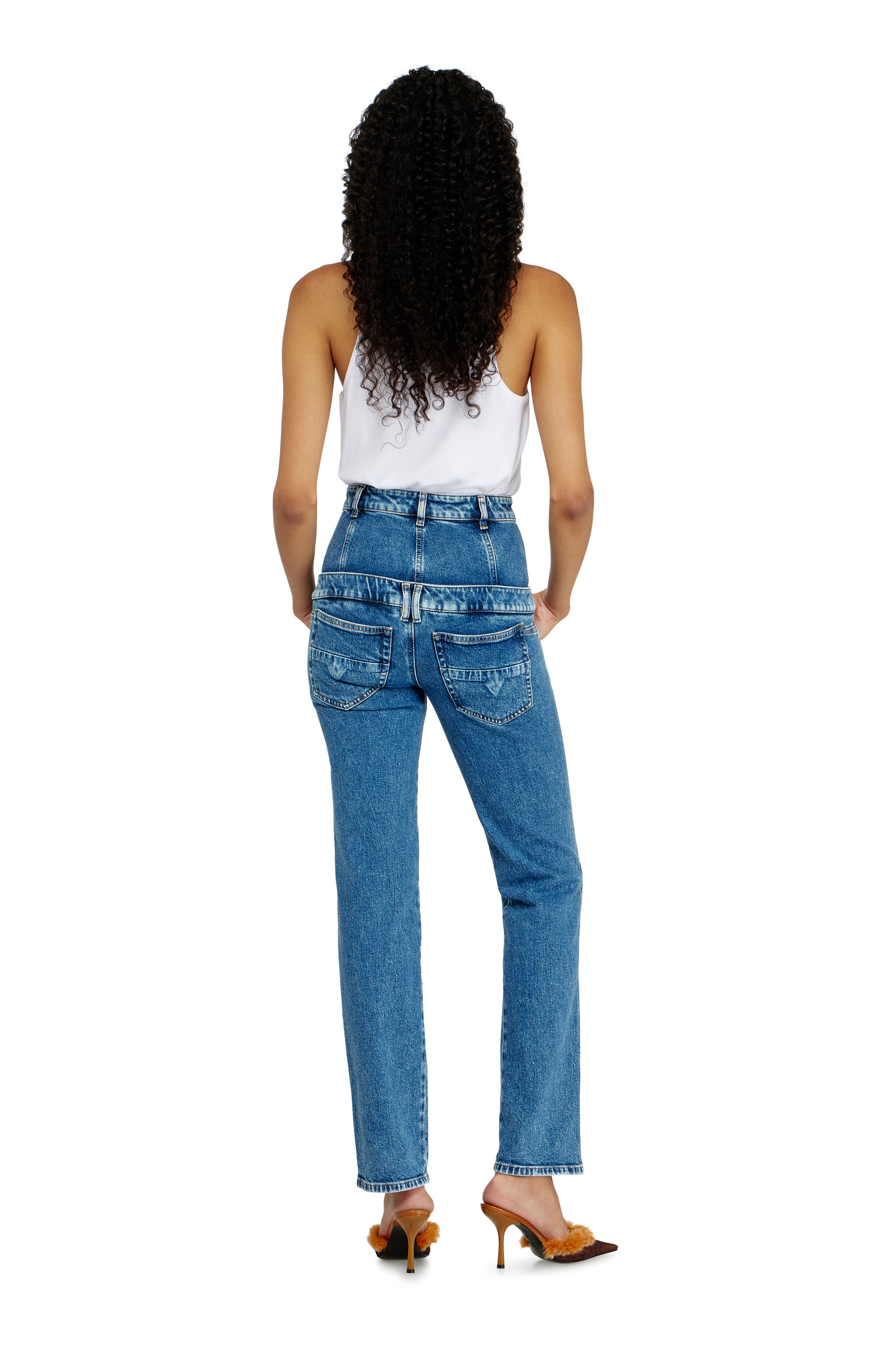 Diesel - Slim Jeans D-Fynora 007EU Donna, Blu medio - Image 3