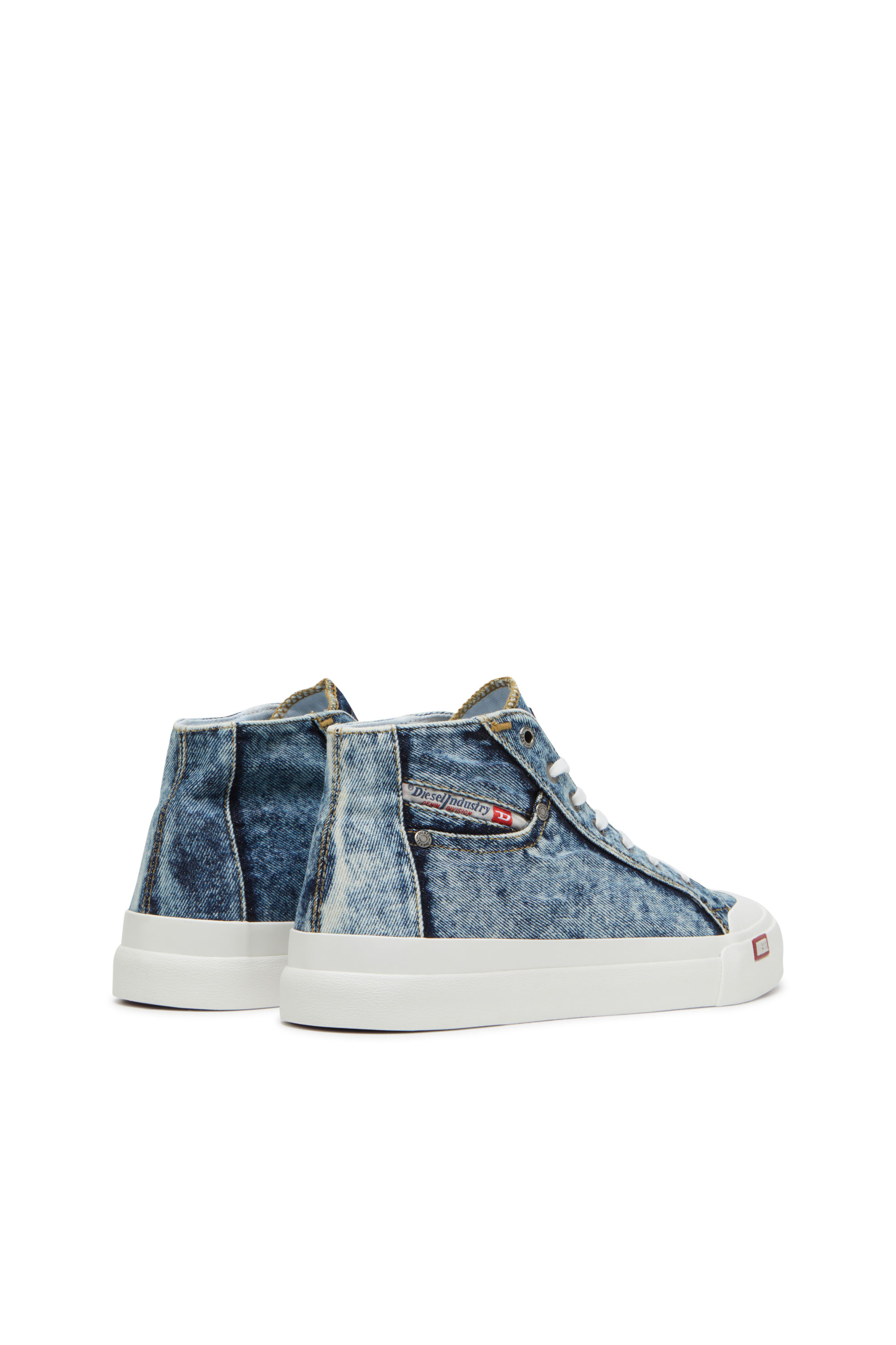 Diesel - S-ATHOS NMD MID, S-Athos-Sneaker high-top in denim con taschino Uomo in Blu - 3