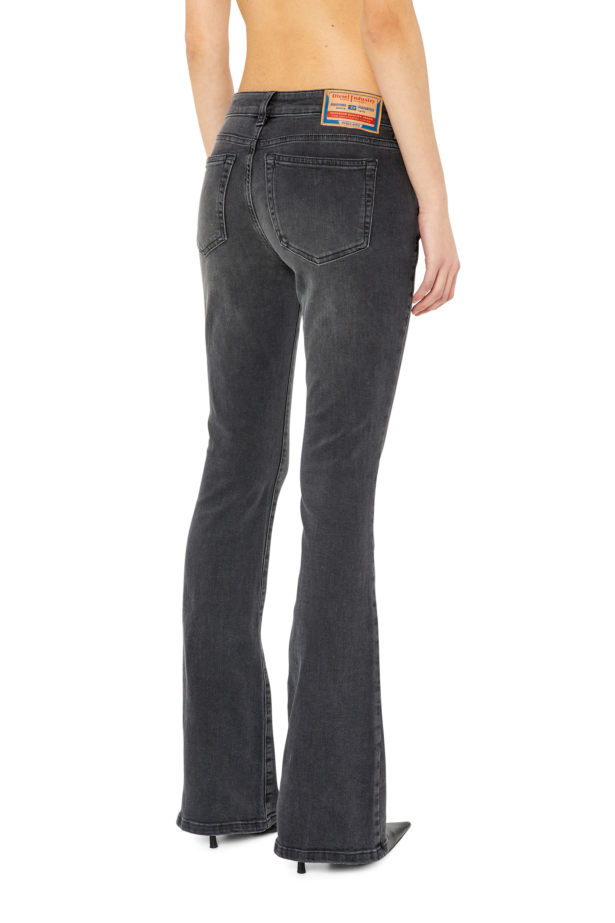 Diesel - 1969 D-Ebbey 0IHAV Bootcut and Flare Jeans, Nero/Grigio scuro - Image 2