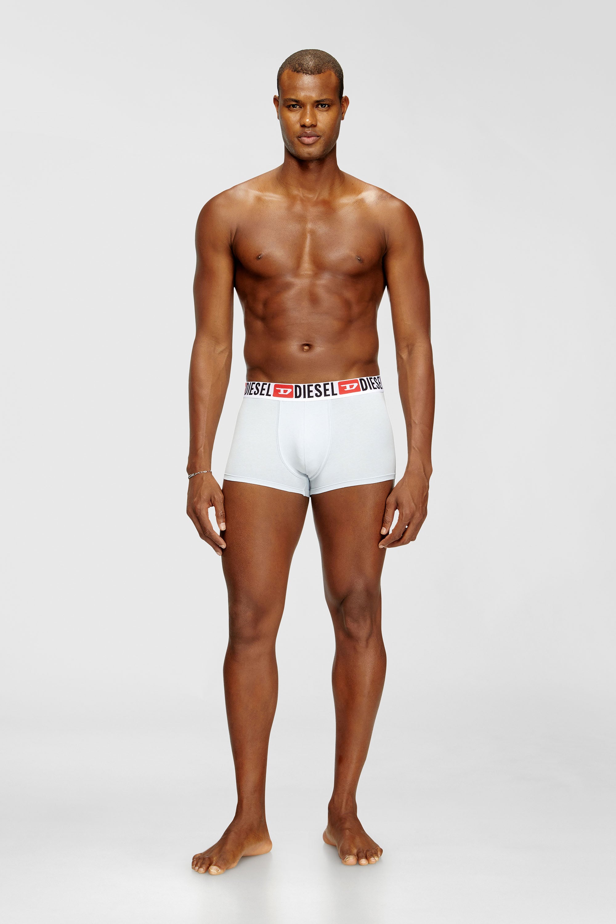 Diesel - UMBX-DAMIENTHREEPACK, Set da tre boxer con elastico in vita con logo all-over Uomo in Blu - 2