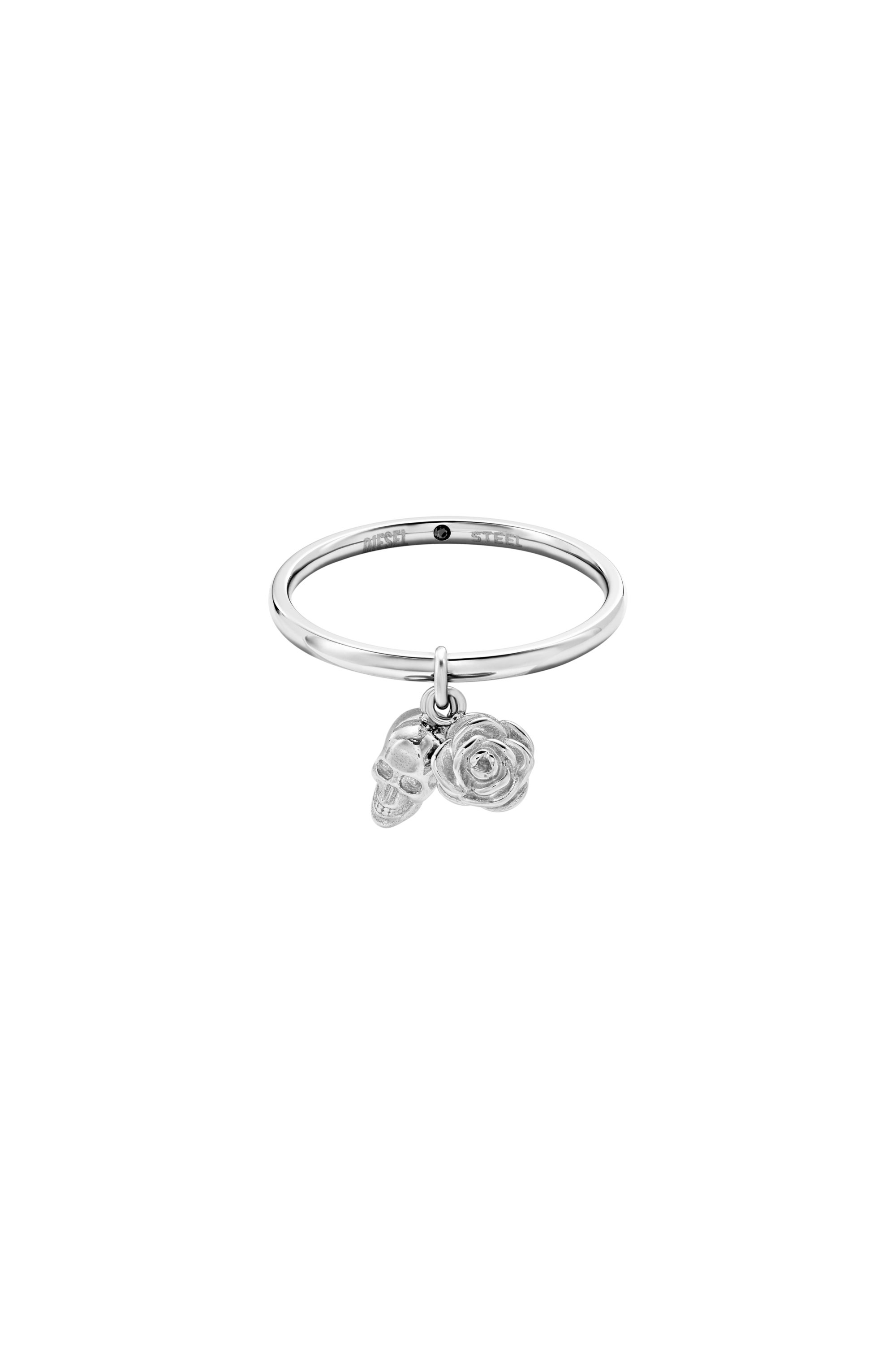 Diesel - DX1602040, Anello con charm in acciaio inox Unisex in Argento - 2