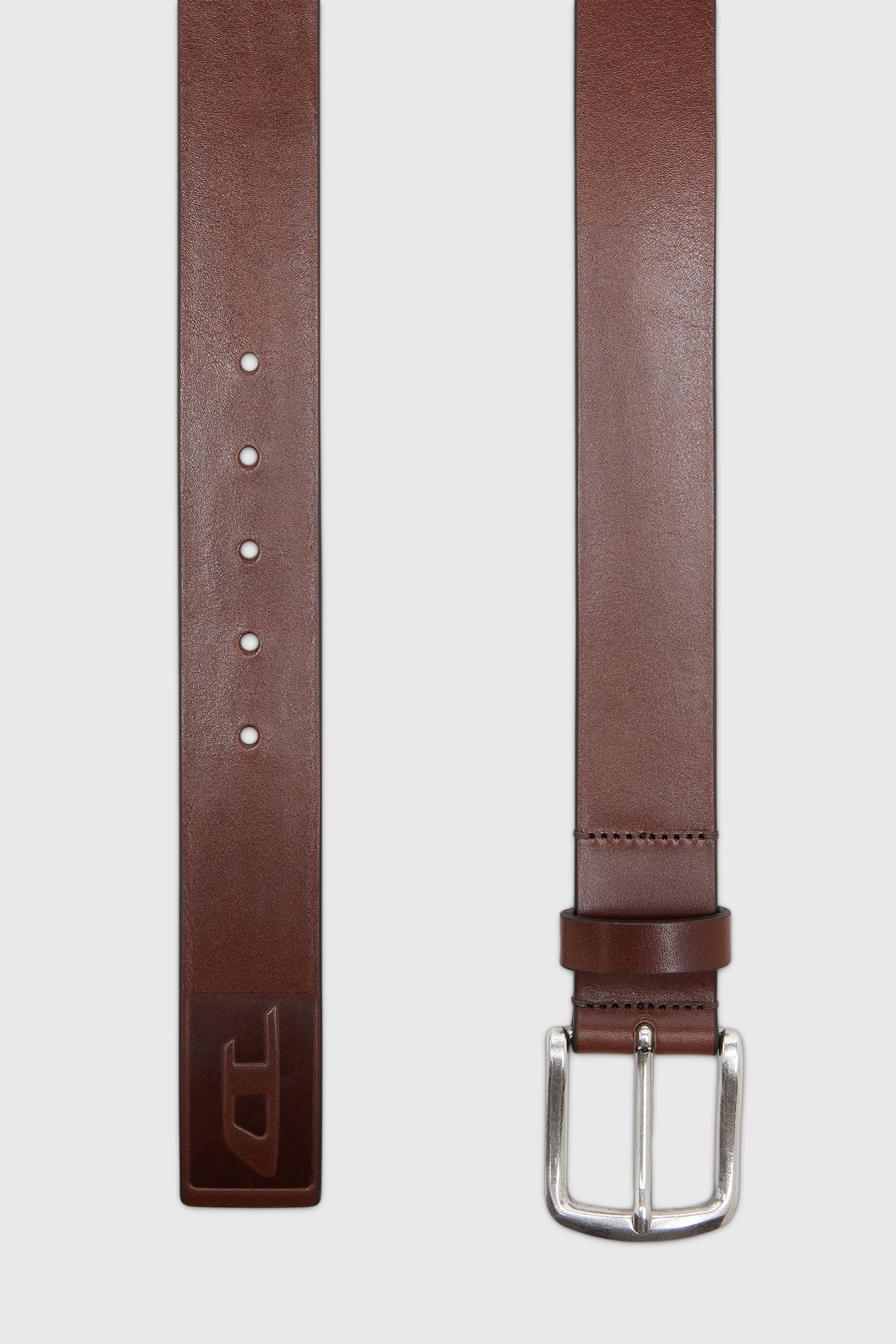 Diesel - B-FLAG-D EMBOSSED, Cintura 4 cm in pelle da con logo inciso Uomo in Marrone - 2