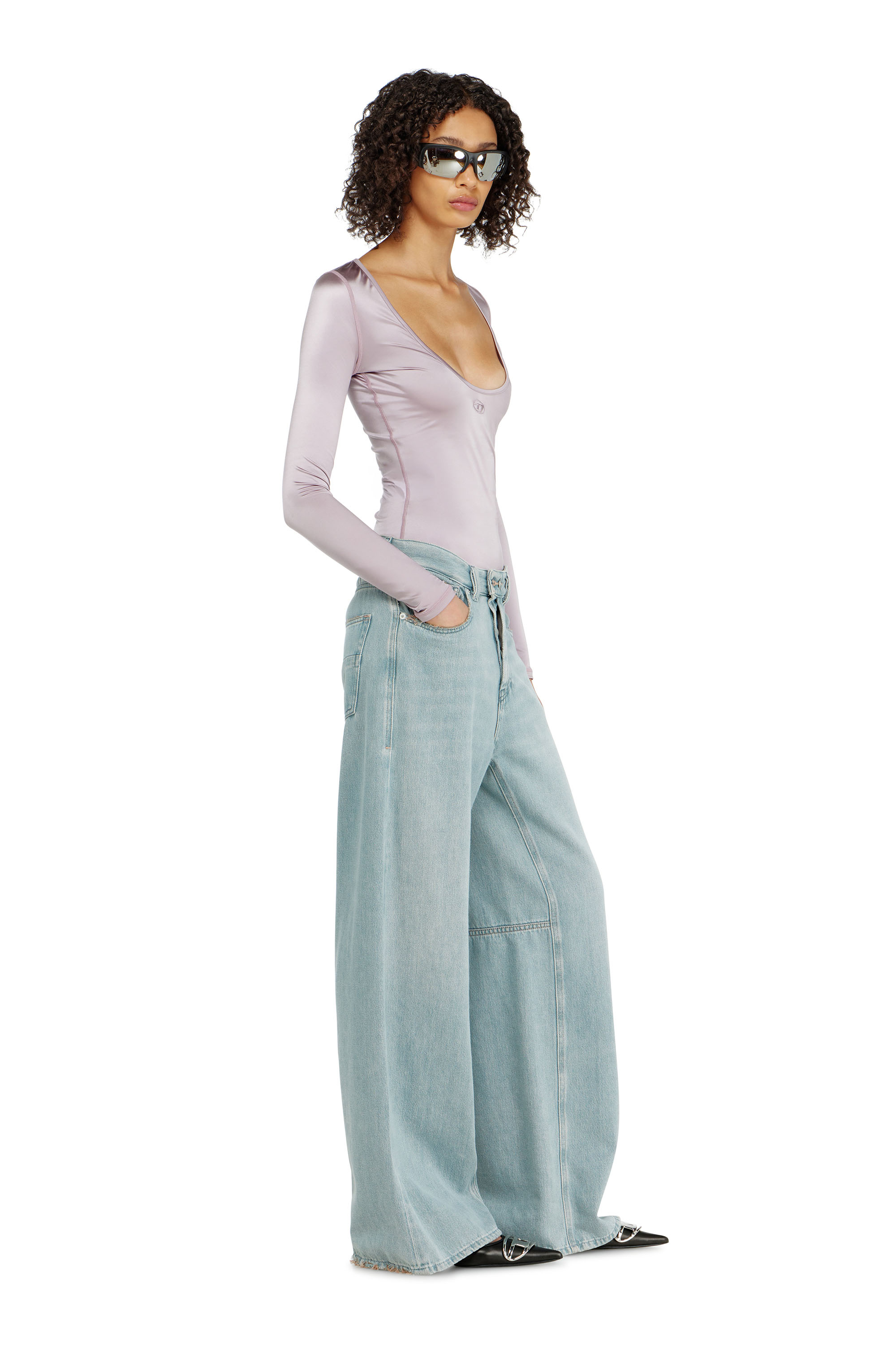 Diesel - Woman's Relaxed Jeans 1996 D-Sire 09P84, Light Blue - 2