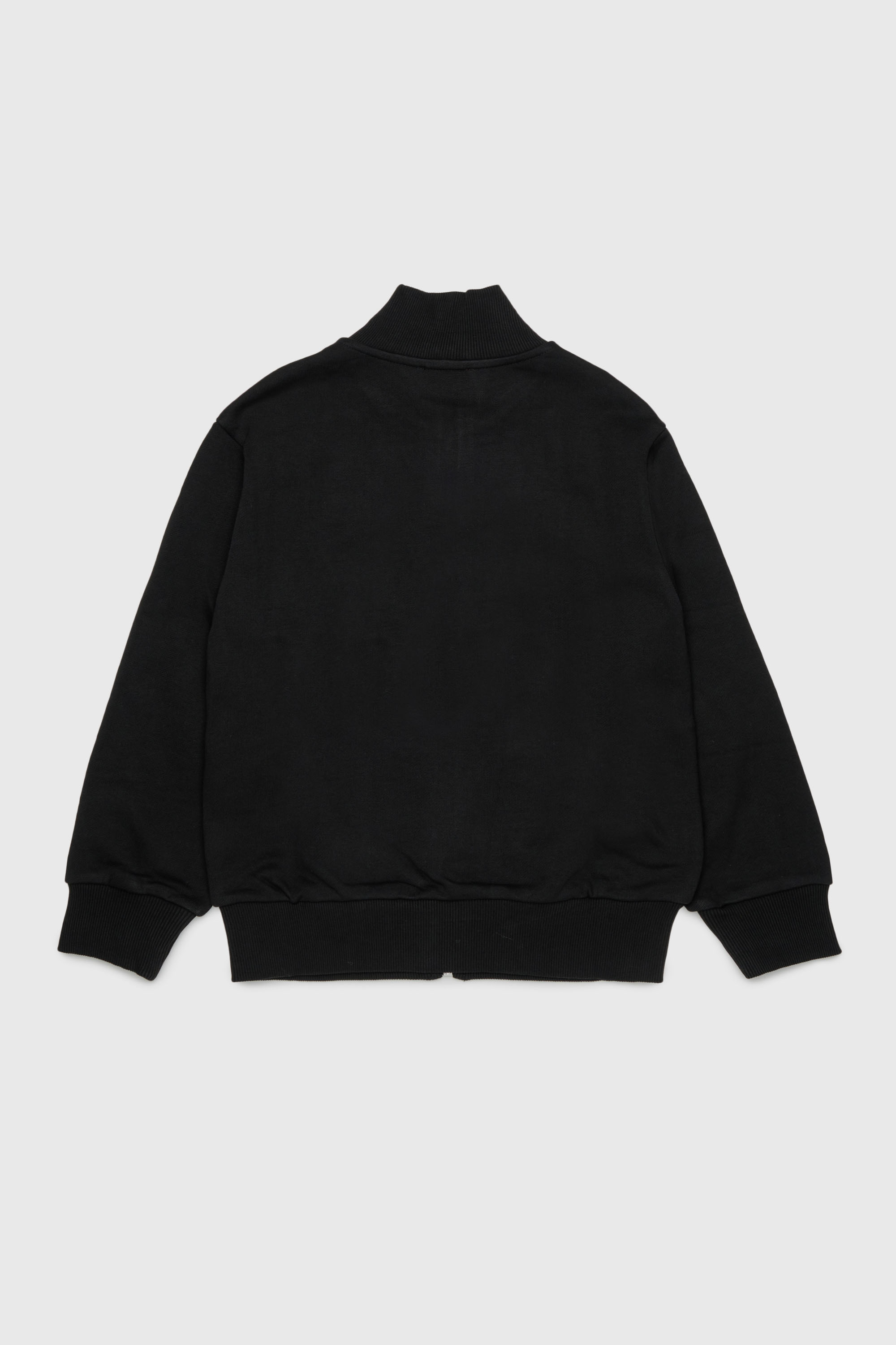 Diesel - SCIRCLEZIP OVER, Felpa in cotone con stampa logo Uomo in Nero - 2
