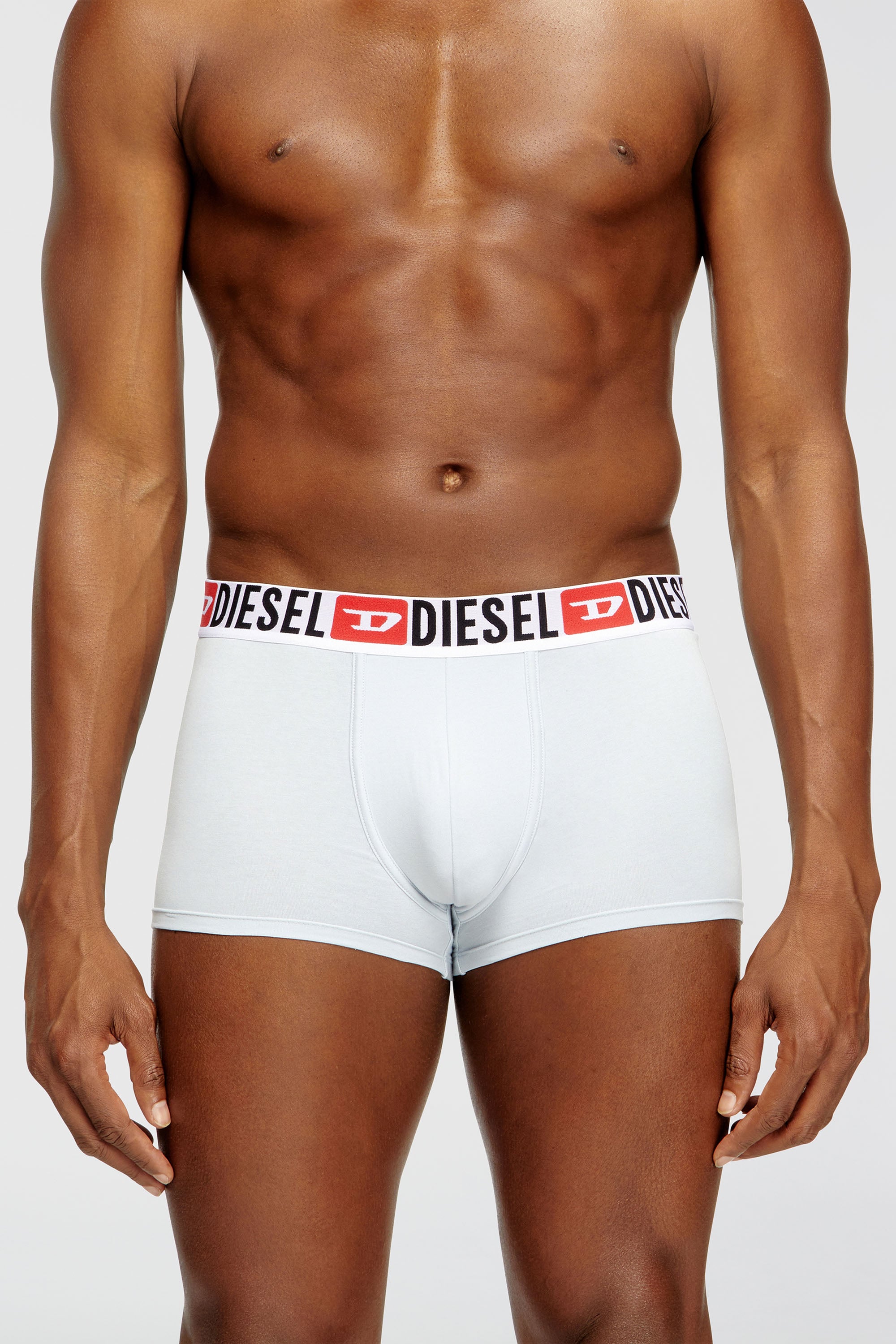 Diesel - UMBX-DAMIENTHREEPACK, Set da tre boxer con elastico in vita con logo all-over Uomo in Blu - 2