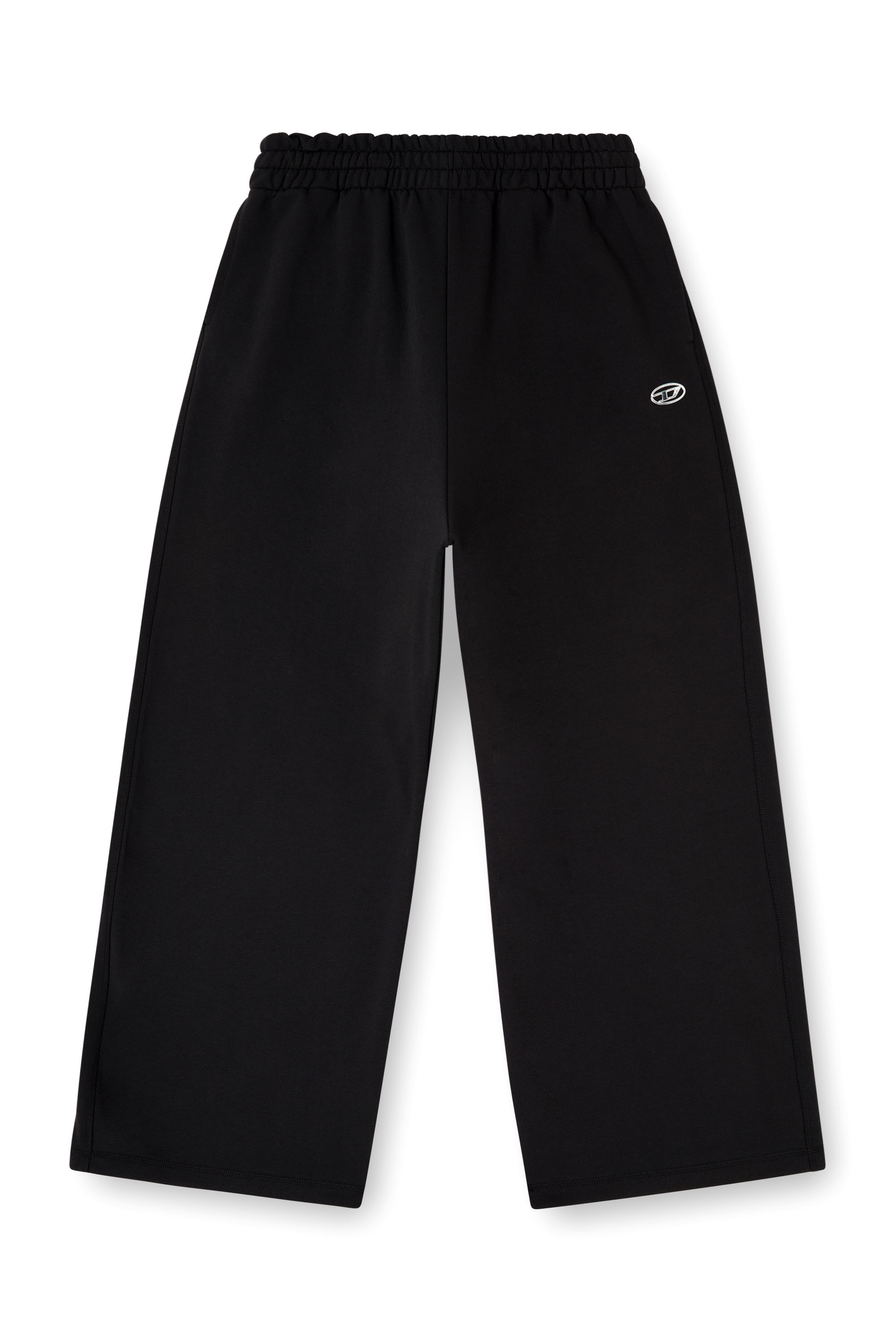 Diesel - P-ZENIA-OD, Pantaloni sportivi larghi con fascia elastica in vita Donna in Nero - 2