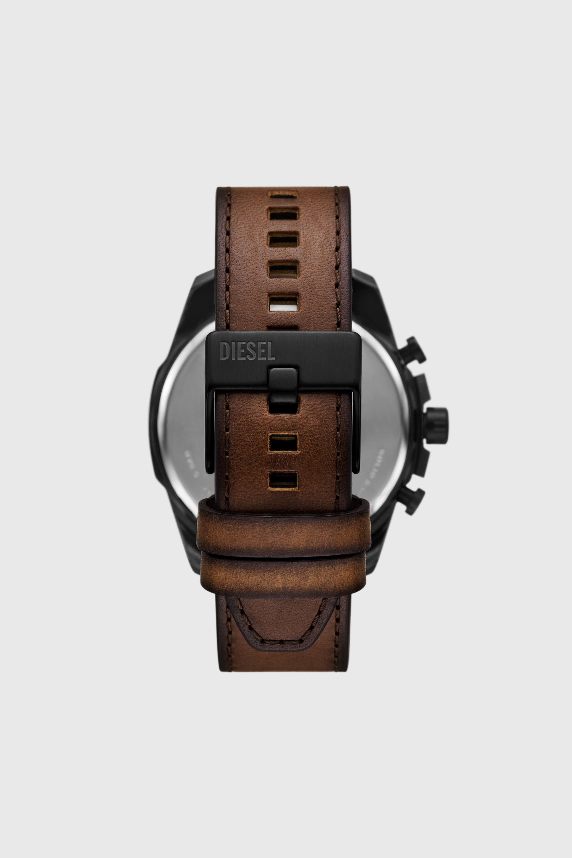 Diesel - DZ4692 WATCH, Orologio Mega Chief Slim in pelle marrone Uomo in Marrone - 2