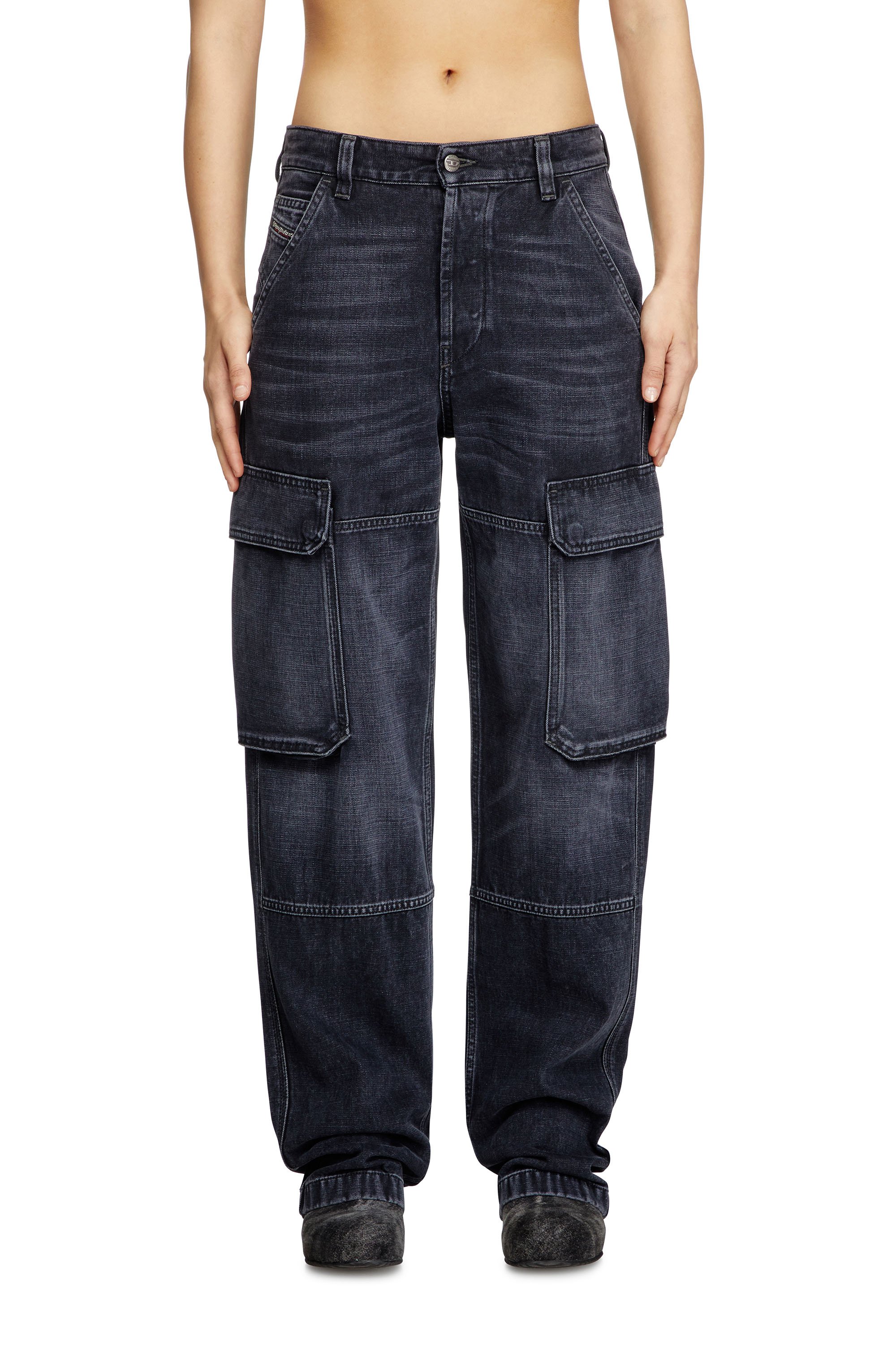 Diesel - Regular Jeans D-Pot 007Z9 Donna, Nero/Grigio scuro - Image 1