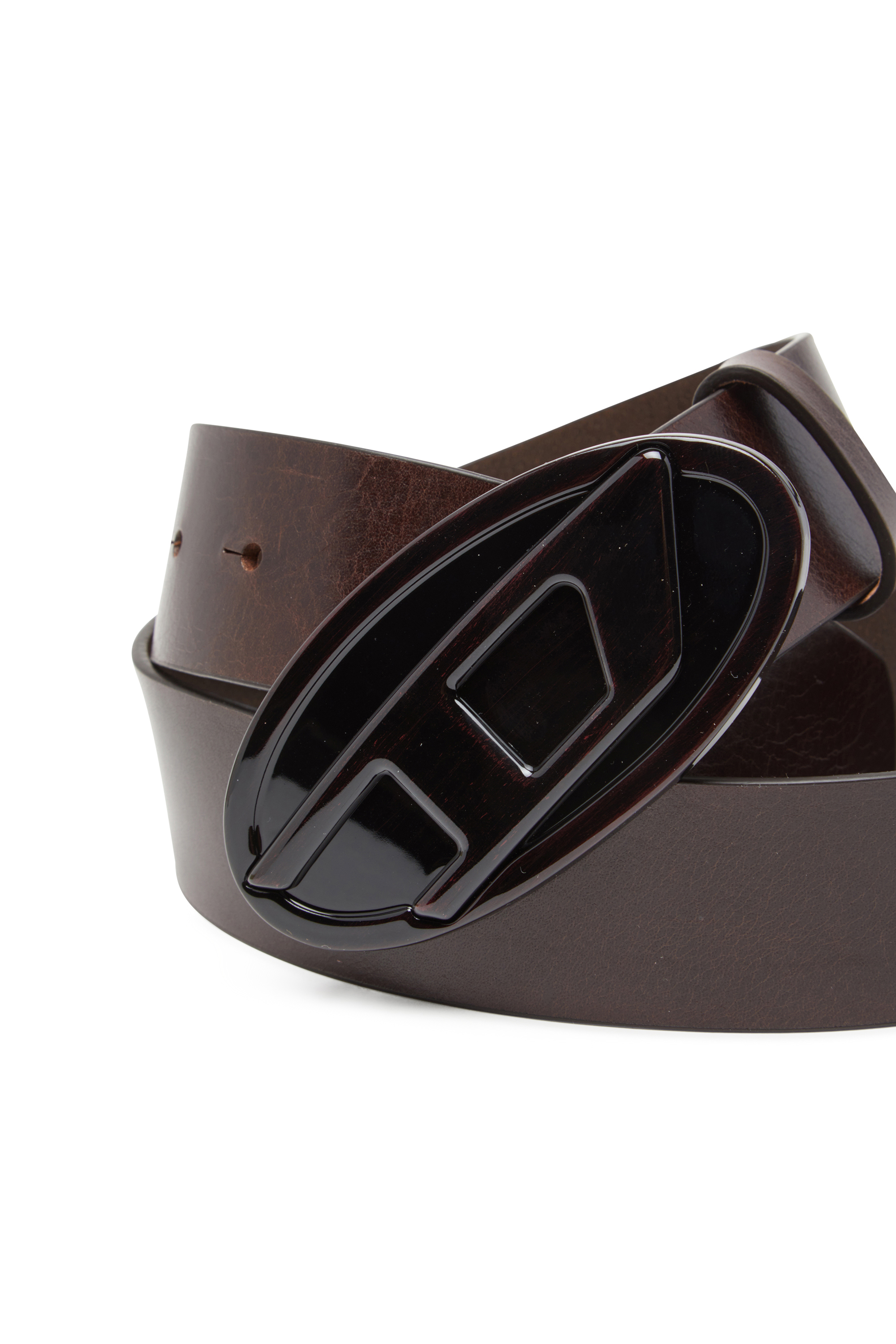 Diesel - B-1DR 2.0, Cintura 4 cm in pelle con Oval D lucido Donna in Marrone - 3