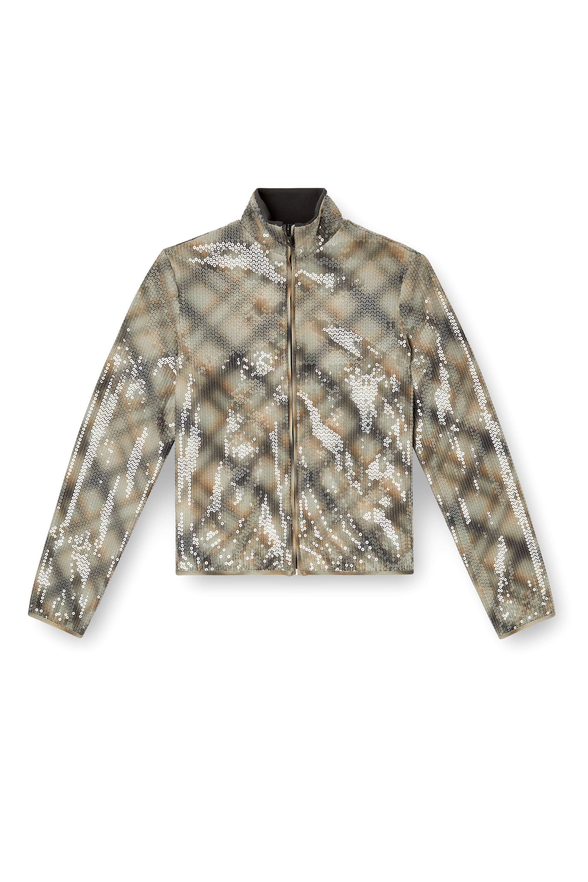 Diesel - F-EREQUINS, Maglione con paillettes e motivo a quadri Donna in Multicolor - 2