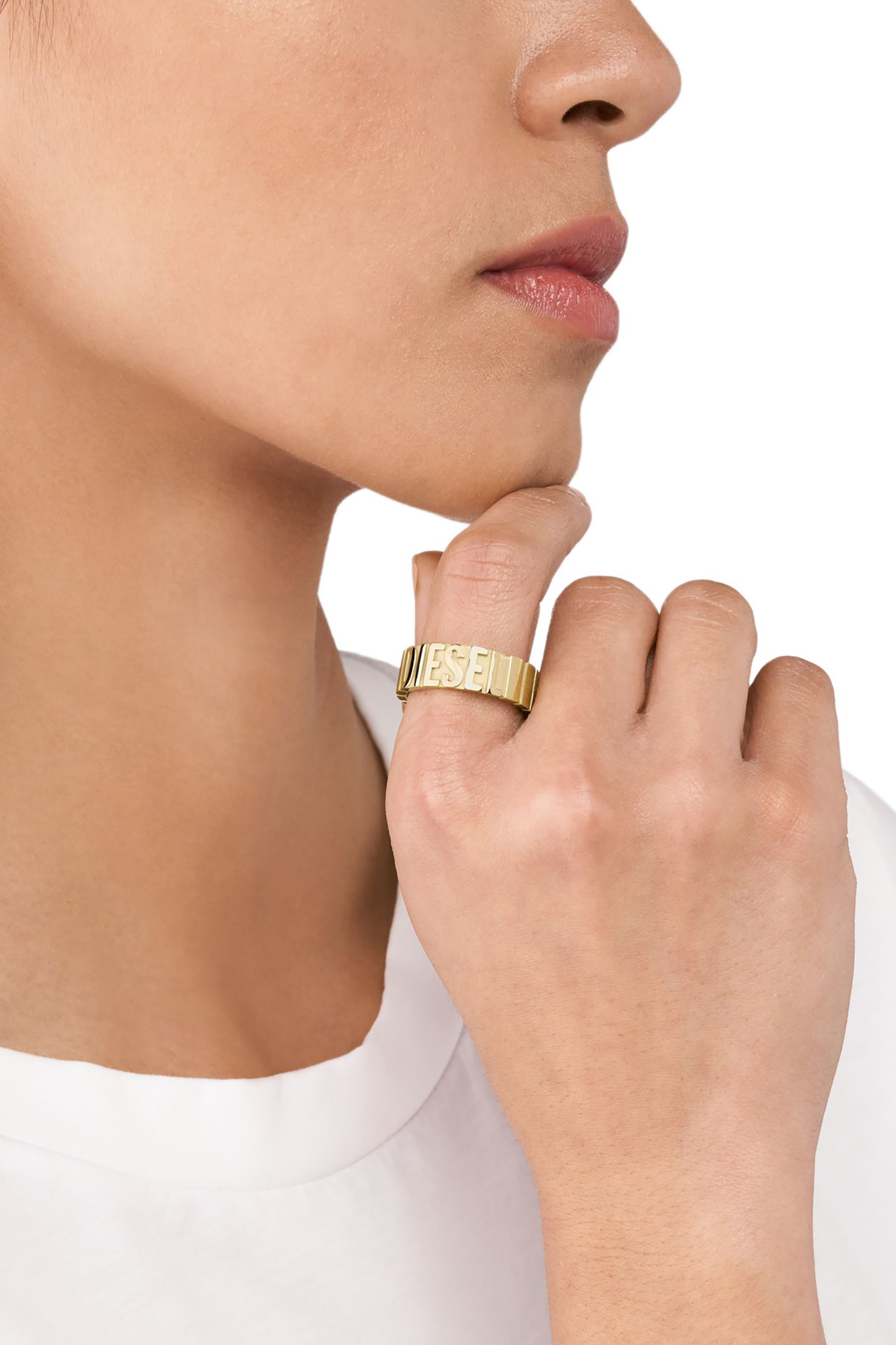 Diesel - DX1439, Anello in acciaio inossidabile Unisex in Oro - 4