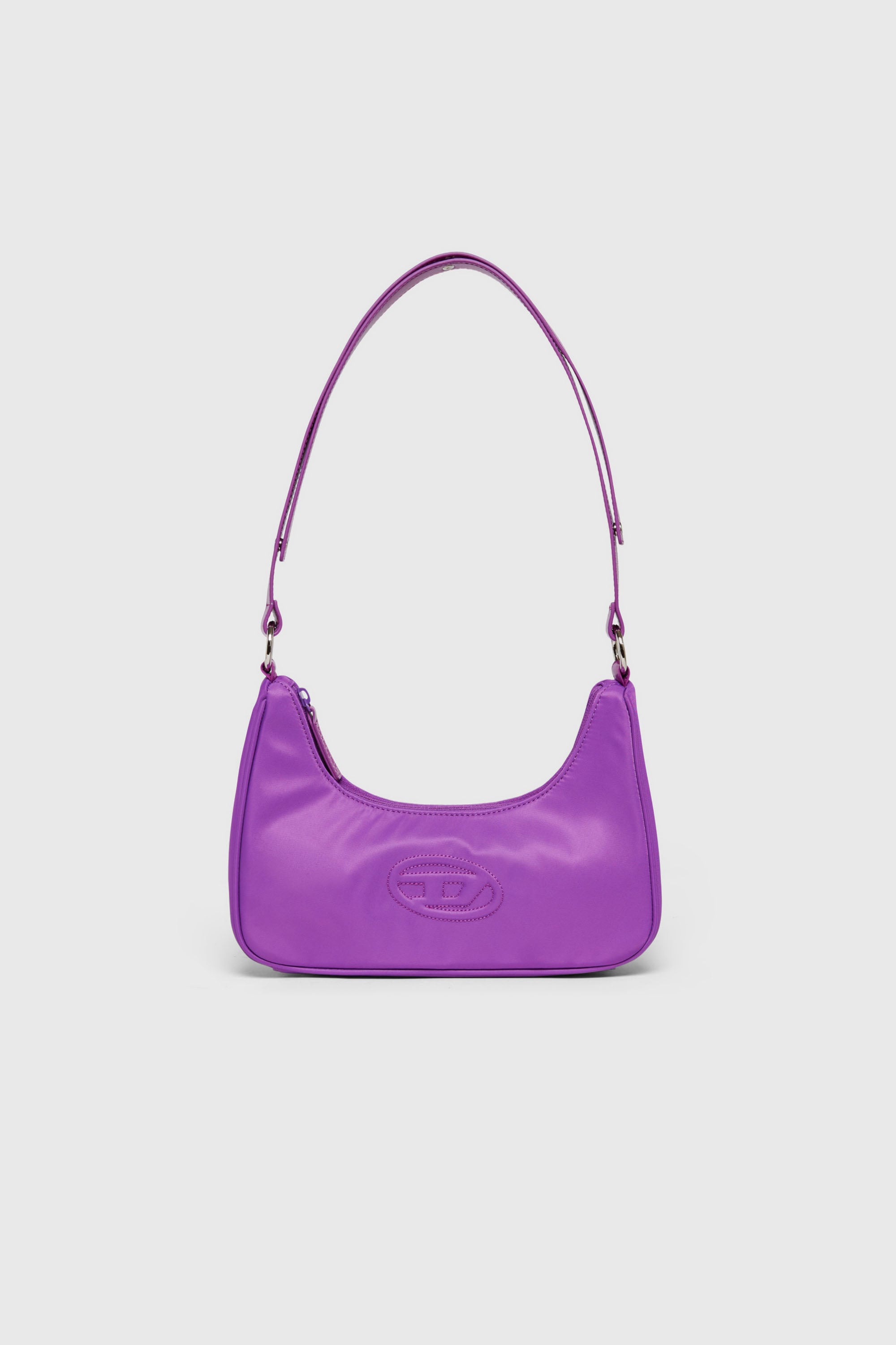 Diesel - WUNSY, WUNSY - Borsa a spalla in nylon con logo Oval D Donna in Viola - 1
