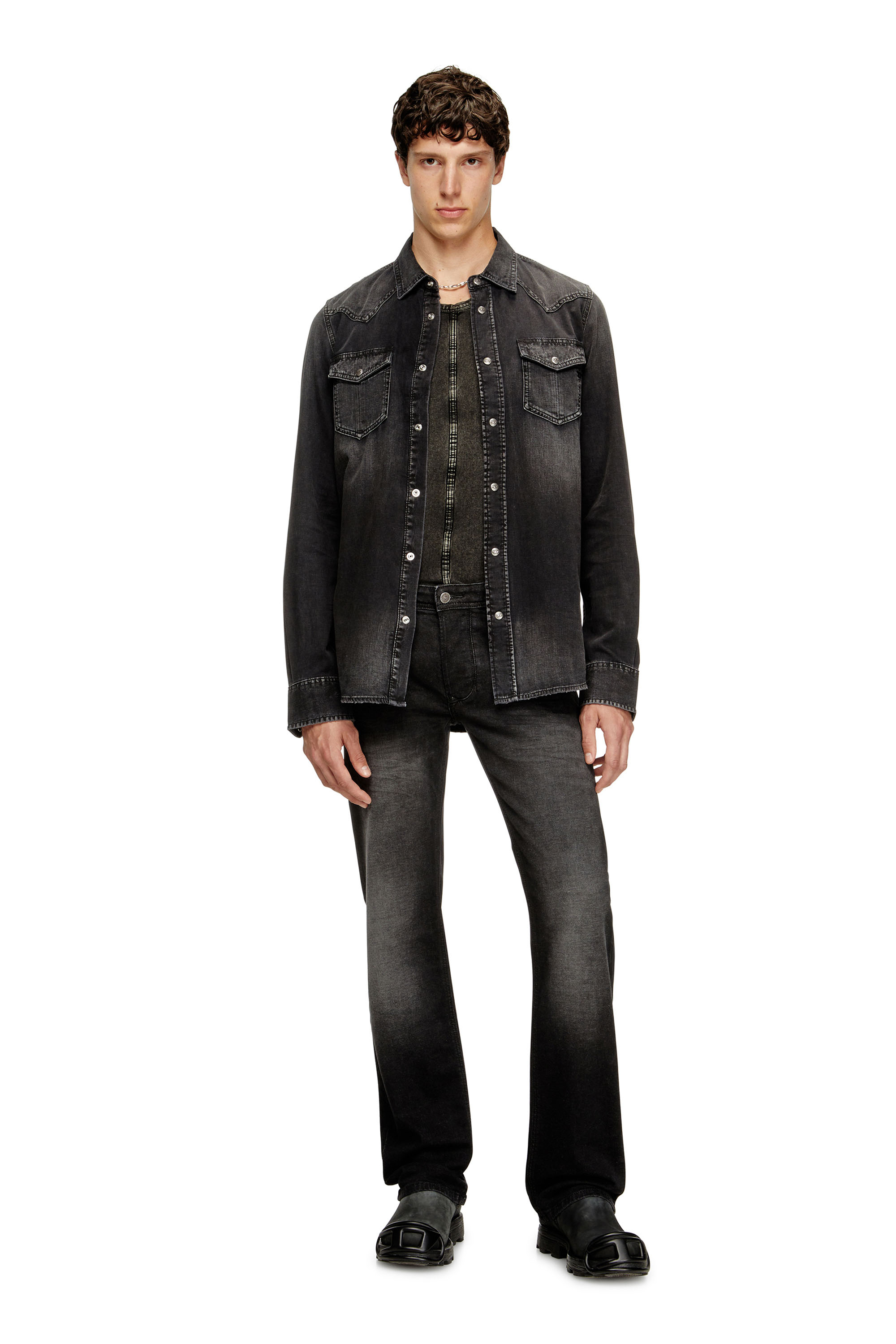 Diesel - D-VEGA, Overshirt in denim Uomo in Nero - 2