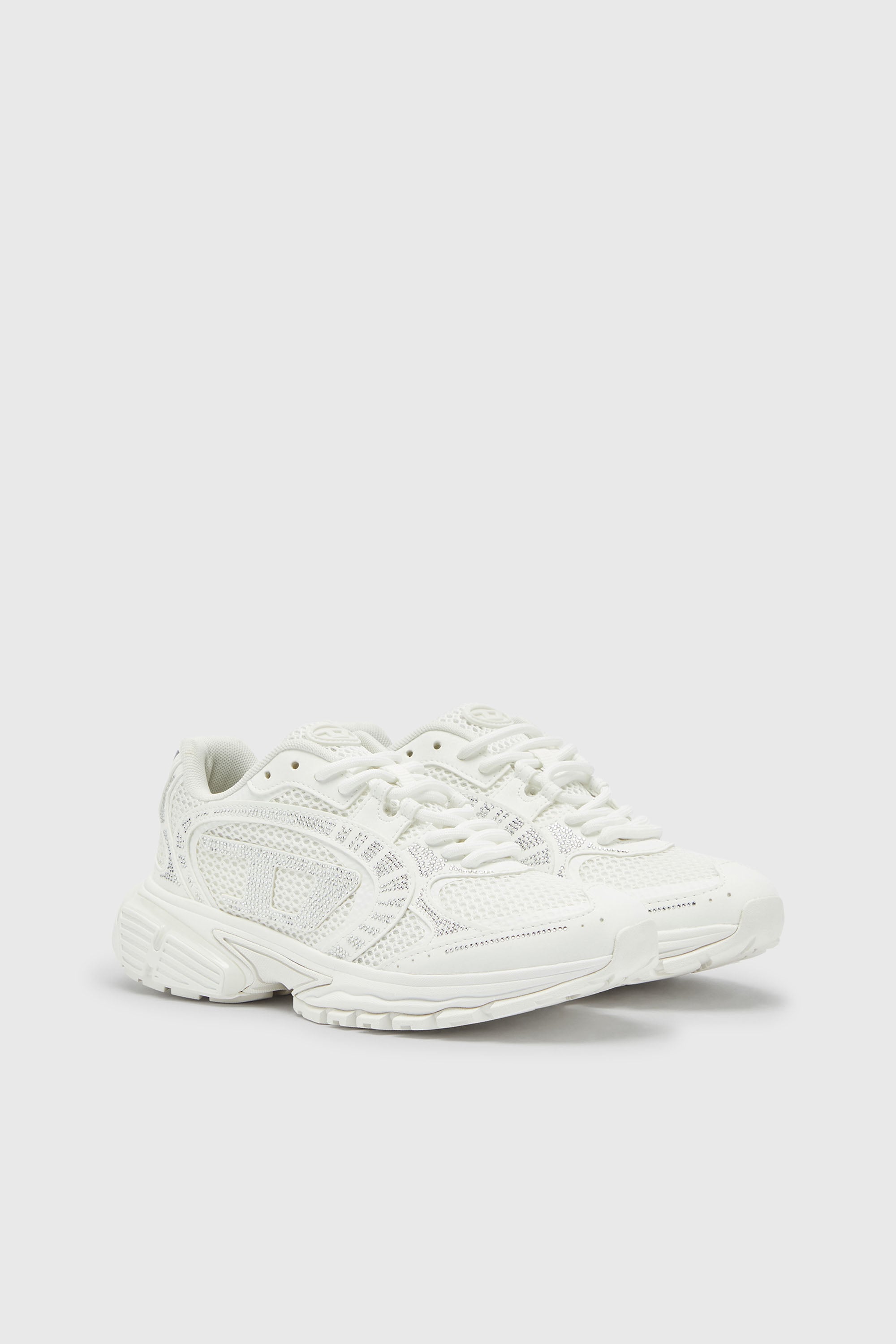 Diesel - S-PRO-V-DENSE LOW W, S-Pro-V-Dense - Sneakers in mesh con cristalli Donna in Bianco - 2