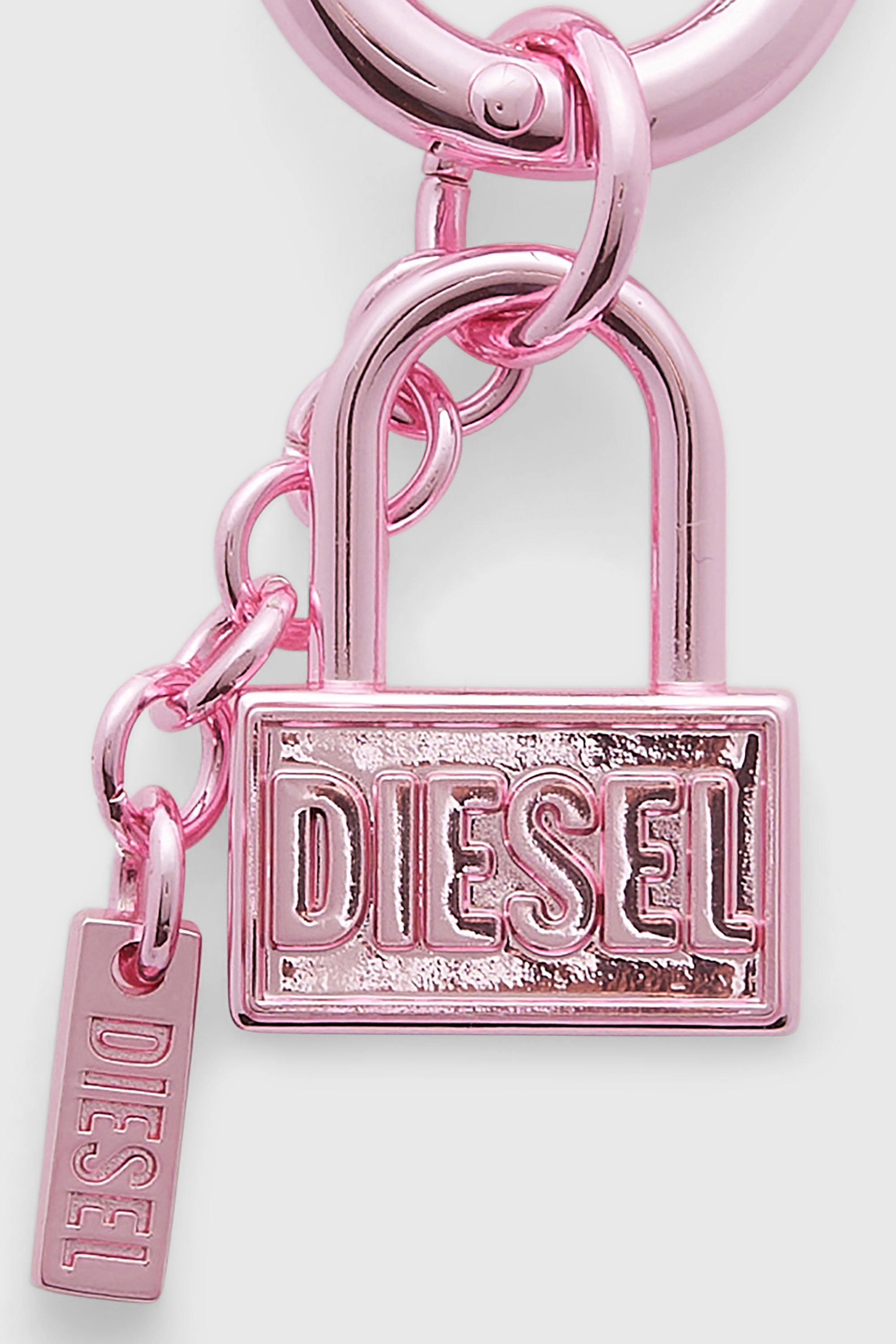 Diesel - CHARM-LOCK, Charm in metallo con design a lucchetto Unisex in Rosa - 3