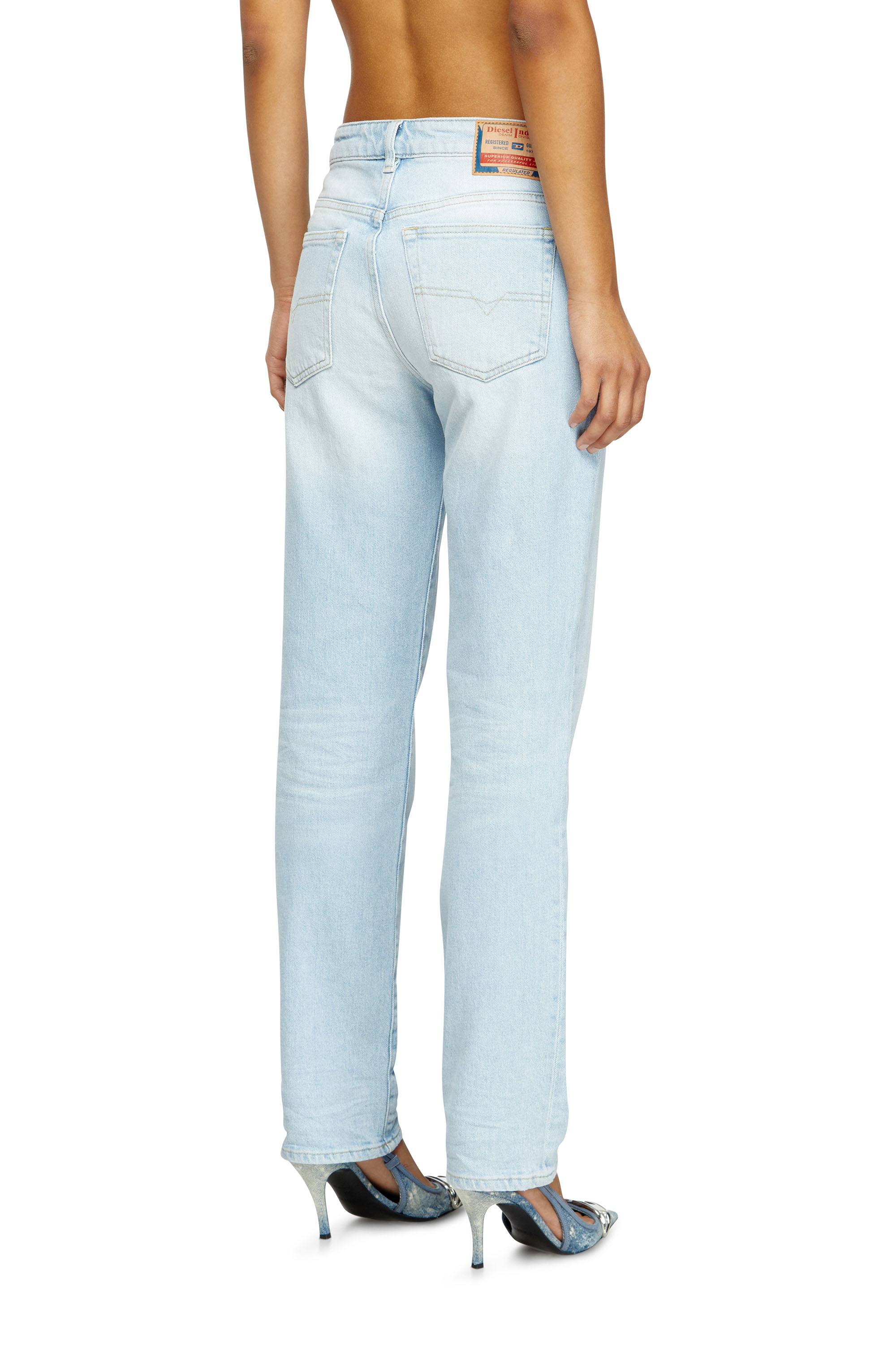 Diesel - Regular Jeans 1989 D-Mine 09M11 Donna, Blu Chiaro - Image 4