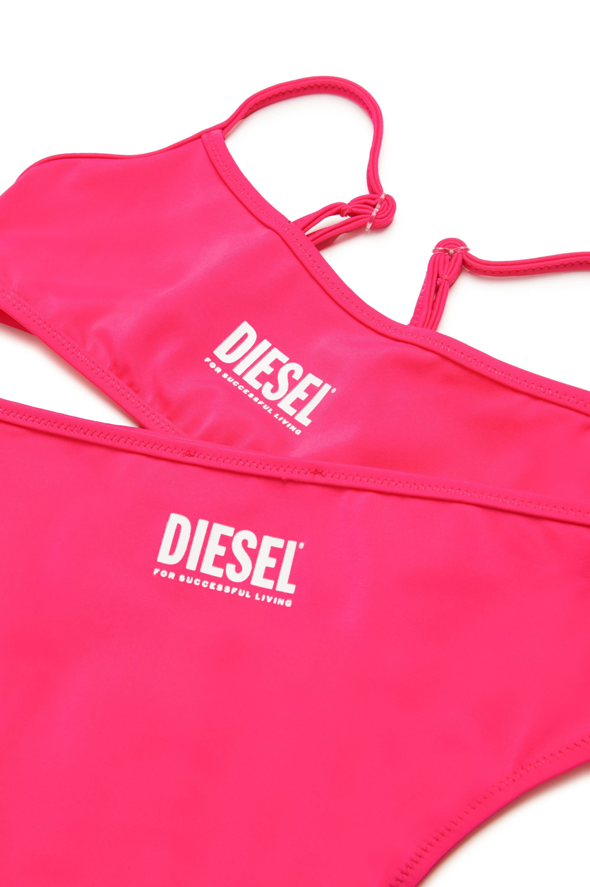 Diesel - MNALAX, Bikini con logo stampato Donna in Rosa - 4