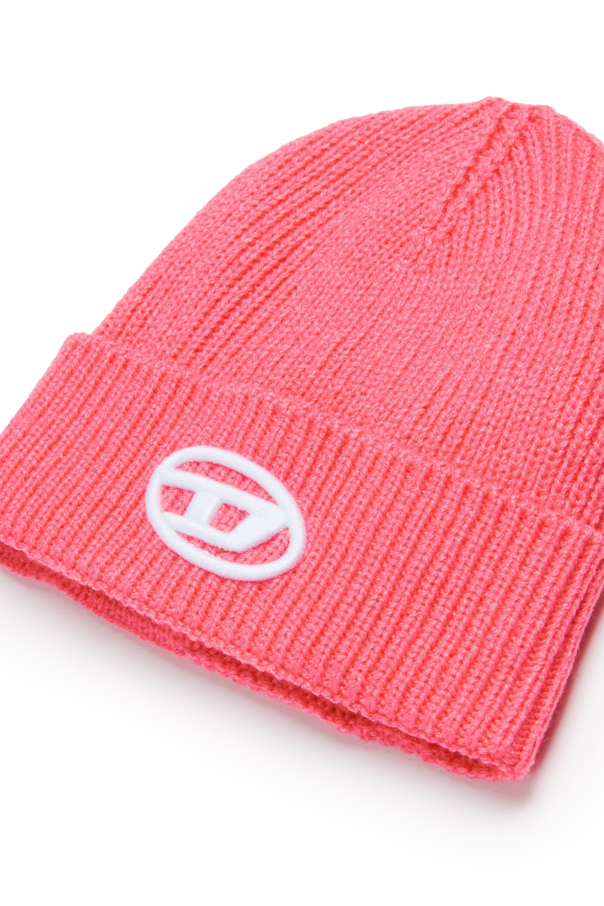 Diesel - FMARCOB, Unisex's Beanie with Oval D embroidery in Pink - 3