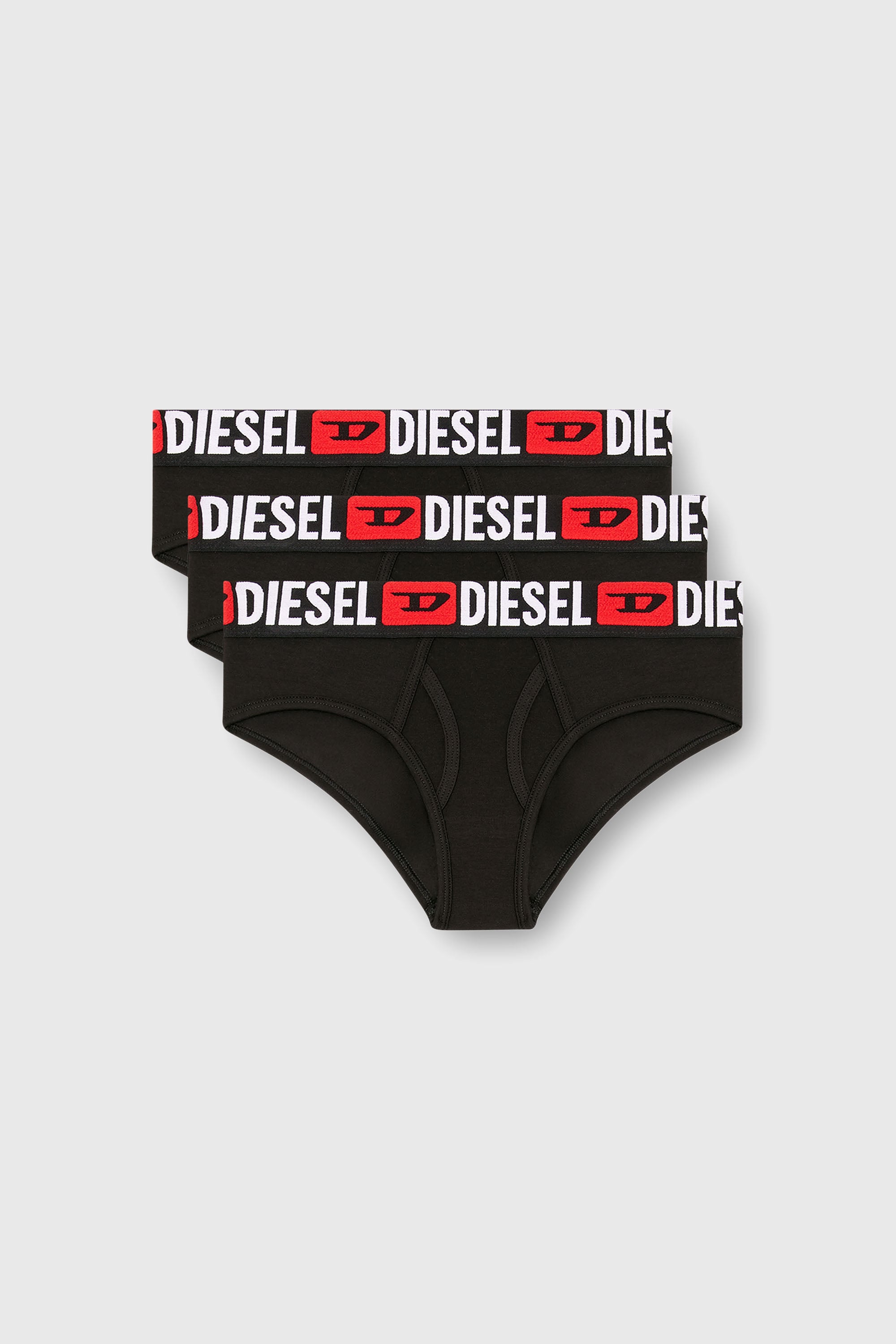 Diesel - OXY-D-CORE-3PACK, Set da tre slip con maxi logo in vita Donna in Nero - 1