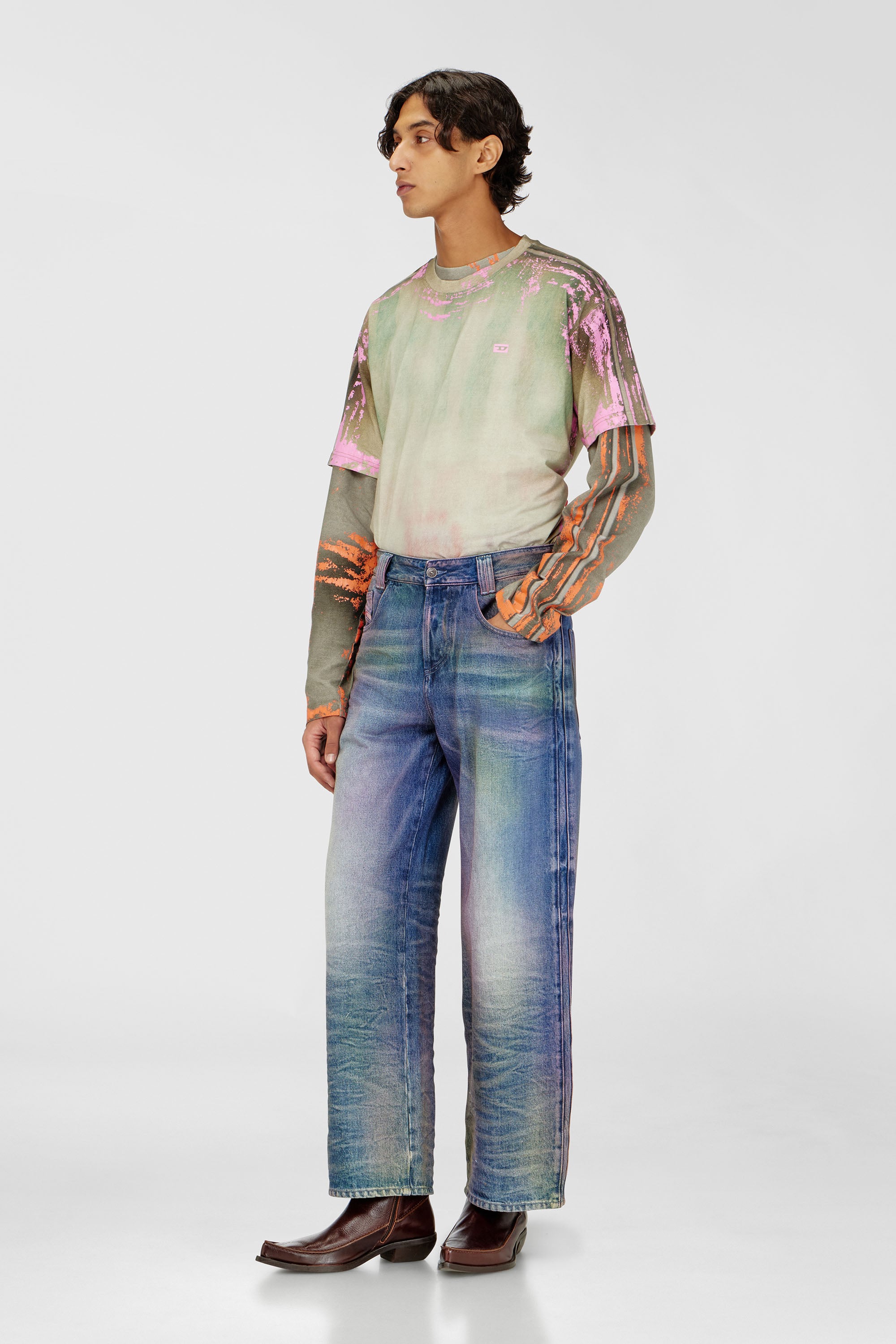 Diesel - Relaxed Jeans 1982 D-Hakou 007FW Unisex, Blu medio - Image 1