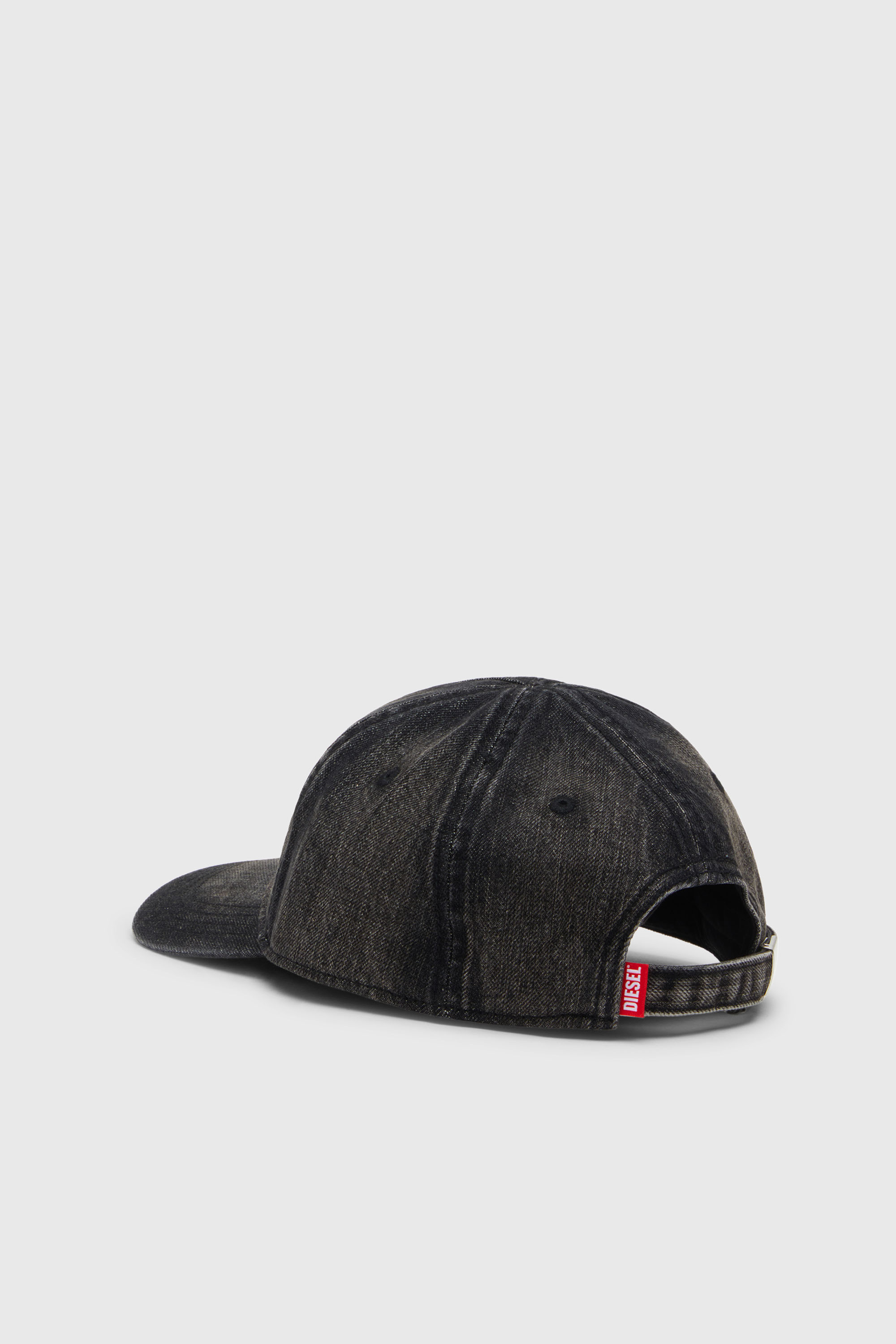 Diesel - C-ENIC, Cappellino in denim con dettagli sfrangiati e logo ricamato Uomo in Nero - 2