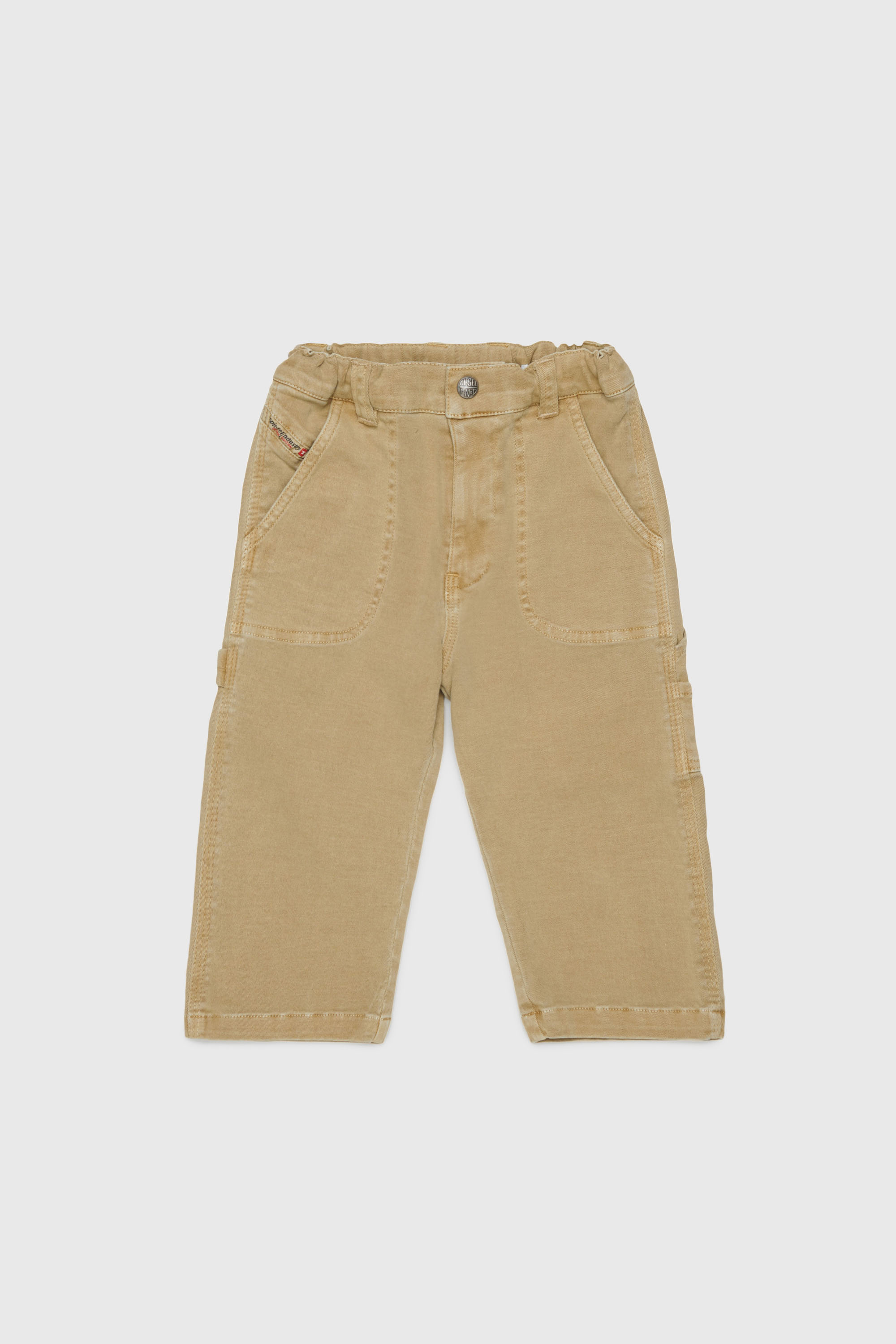 Diesel - PELINIB, Pantaloni stile workwear in cotone stretch Uomo in Marrone - 1
