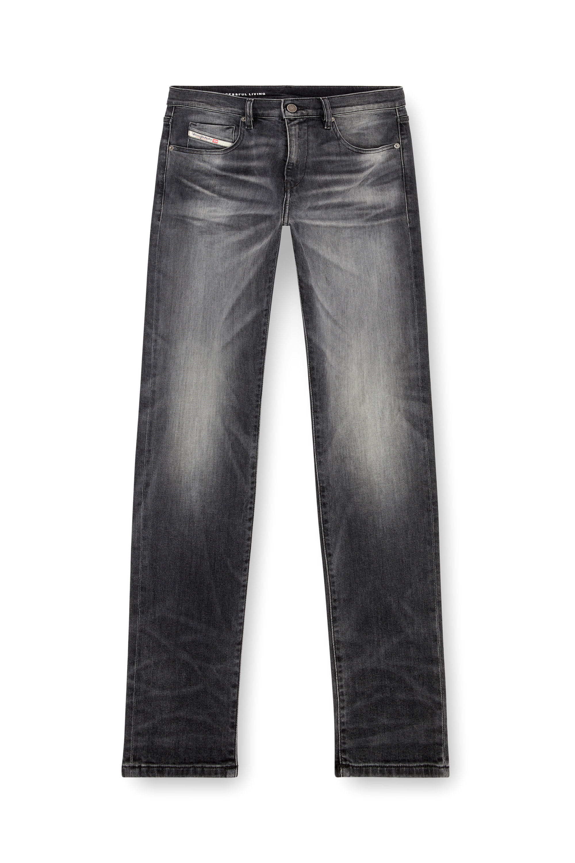 Diesel - Uomo Slim Jeans 2019 D-Strukt 09J52, Nero/Grigio scuro - Image 3