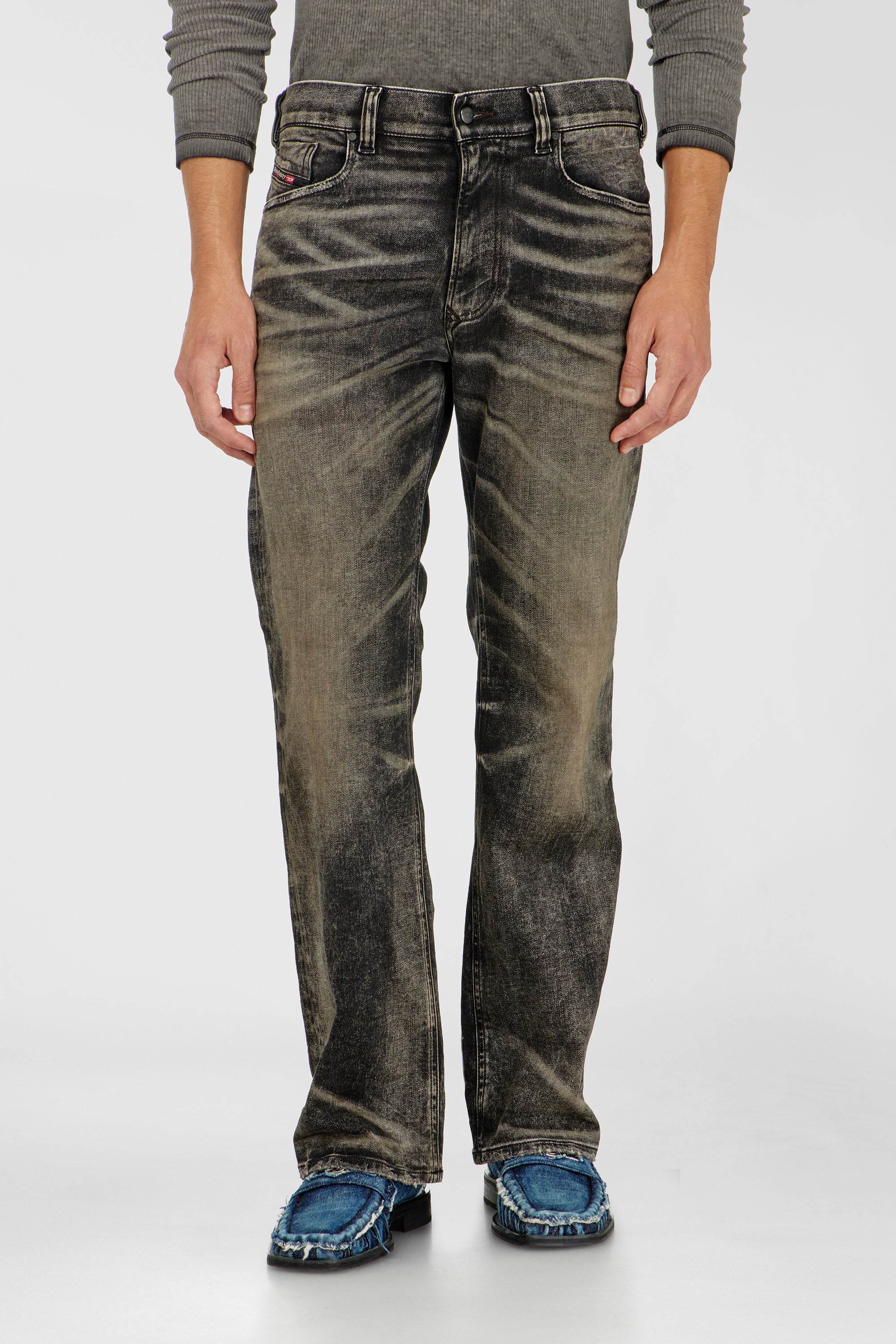 Diesel - Relaxed 2080 D-Reel Joggjeans&reg; 09R21 Uomo, Nero/Grigio scuro - Image 1