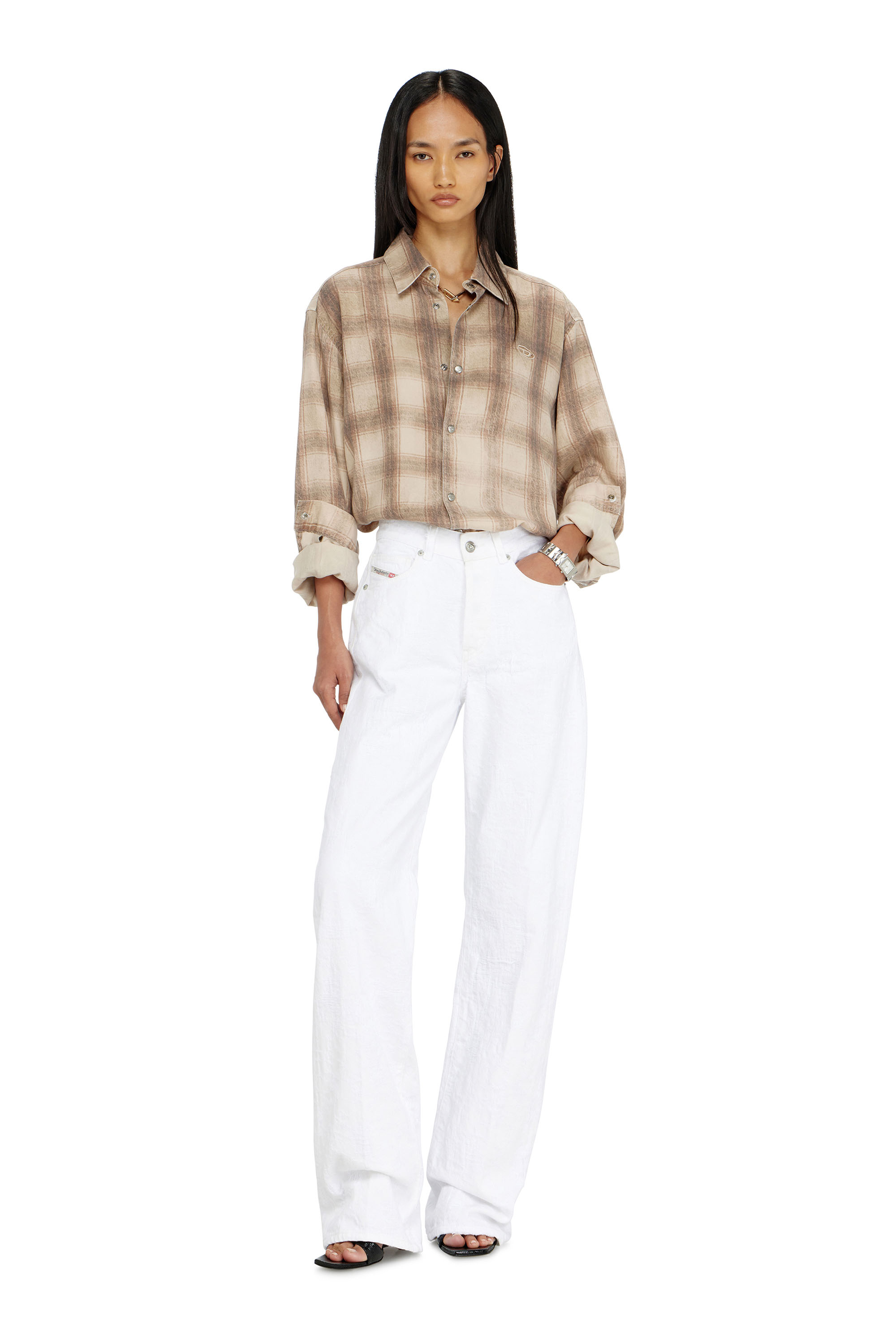 Diesel - Woman's Regular Jeans 1971 D-Sent 007EX, White - 2