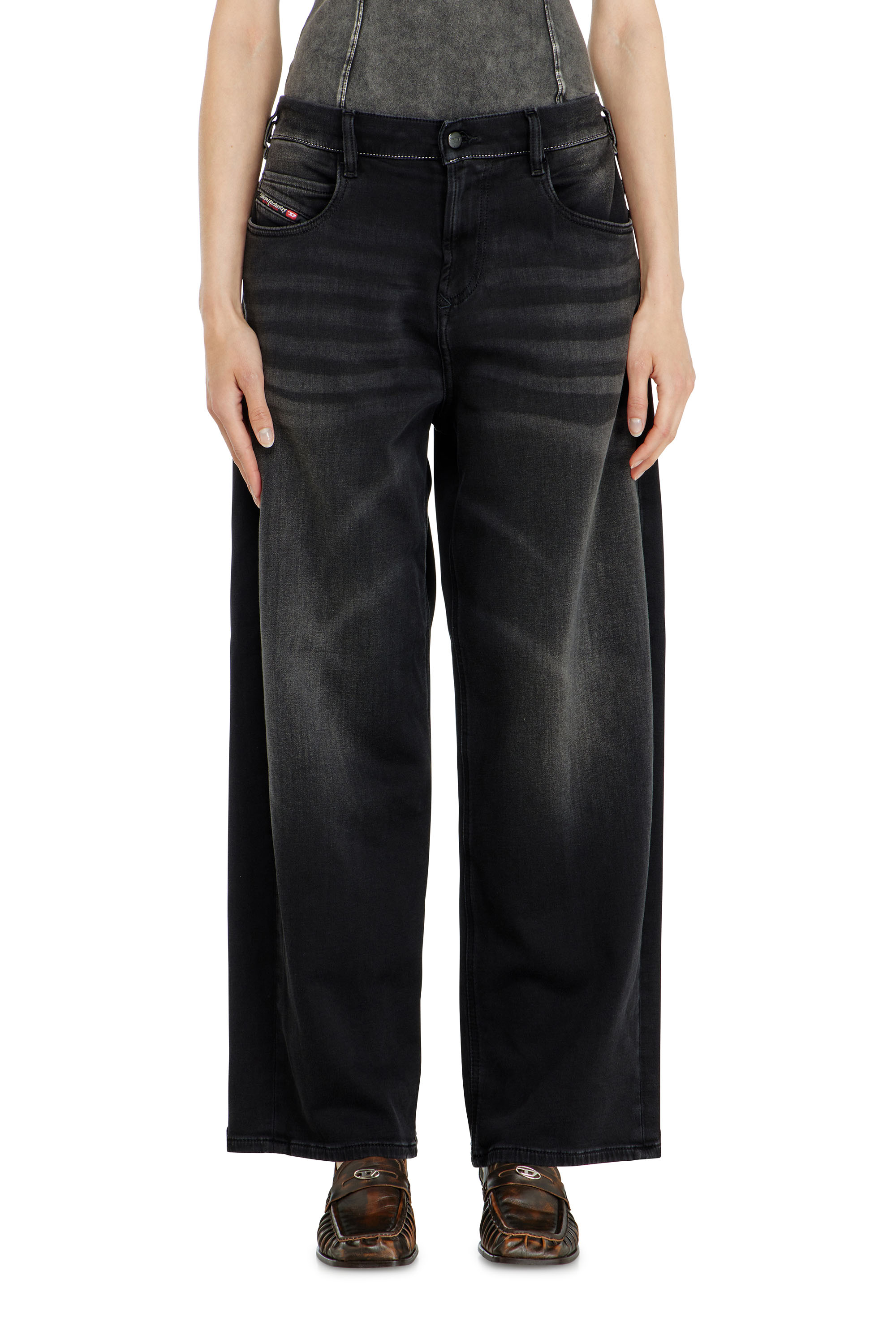 Diesel - Relaxed 2097 D-Enim-M Joggjeans&reg; 09P90 Unisex, Nero/Grigio scuro - Image 4