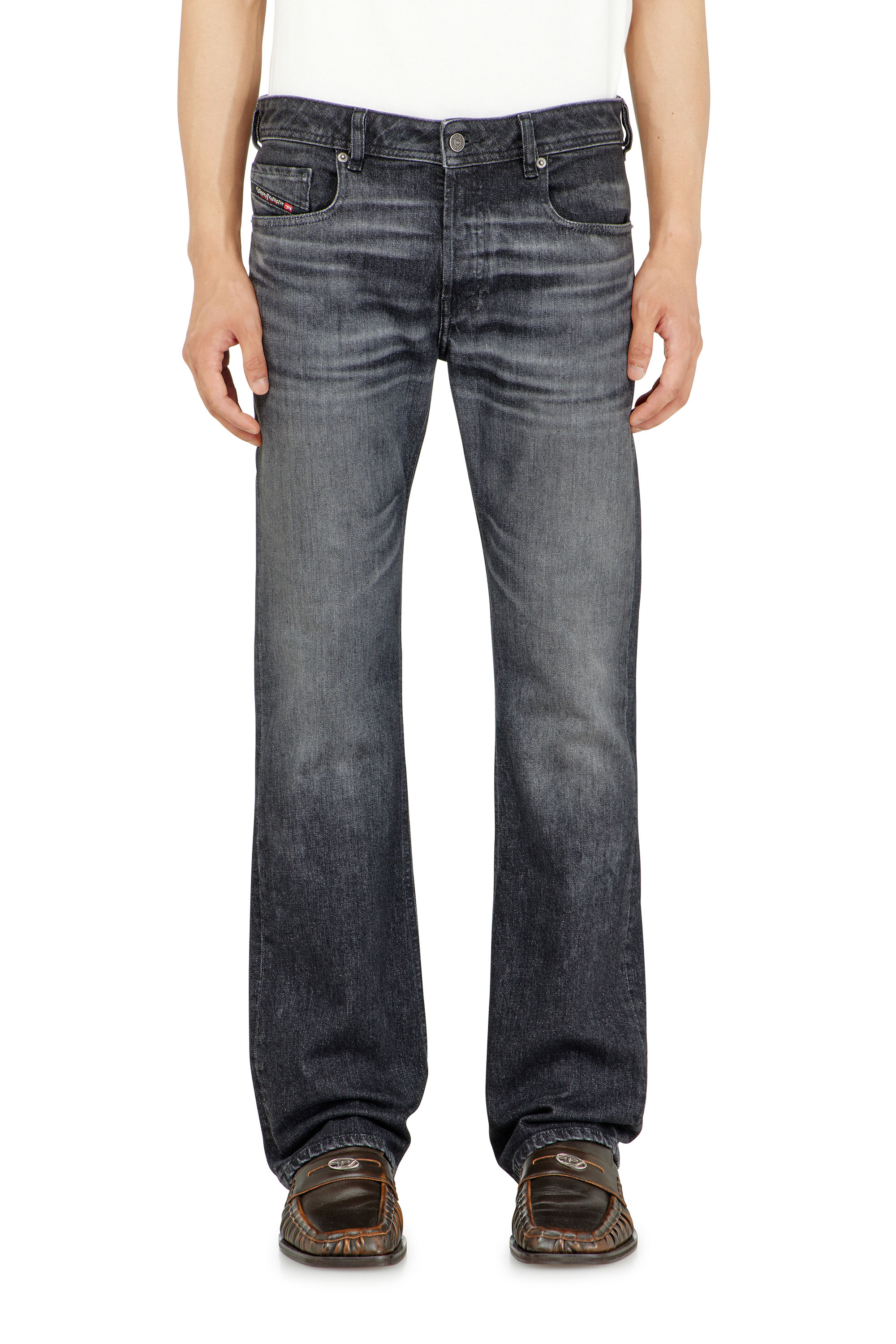 Diesel - Bootcut Jeans 2007 Zatiny 09N48 Uomo, Nero/Grigio scuro - Image 1