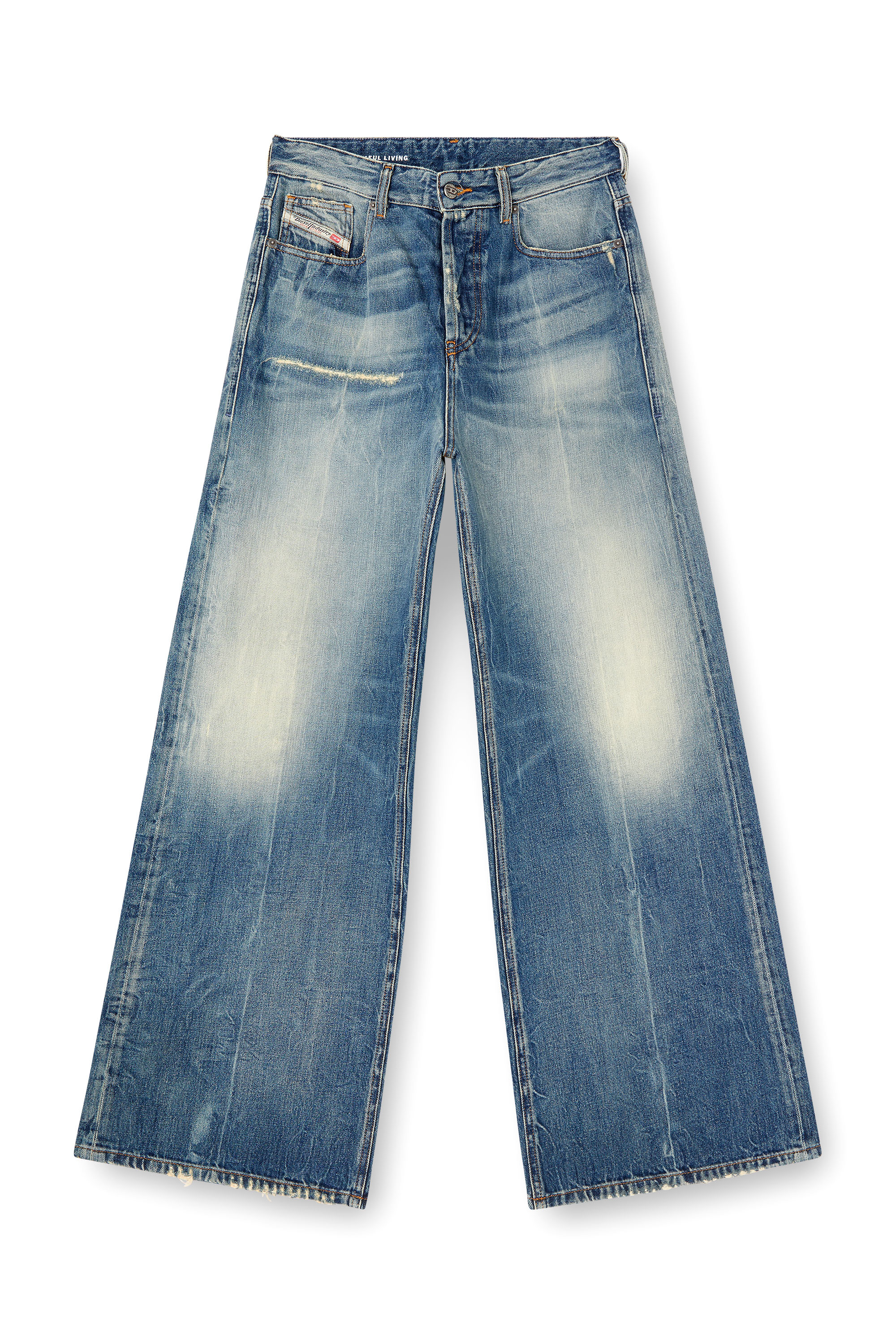 Diesel - Relaxed Jeans 1996 D-Sire 09L47 Donna, Blu medio - Image 3