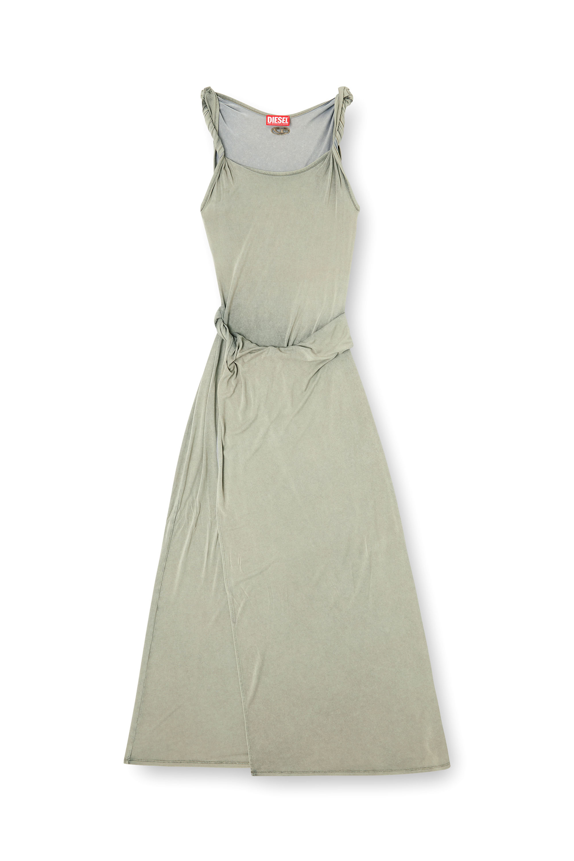 Diesel - D-ESTIGA-S1, Abito lungo in jersey con dettagli intrecciato Donna in ToBeDefined - 1