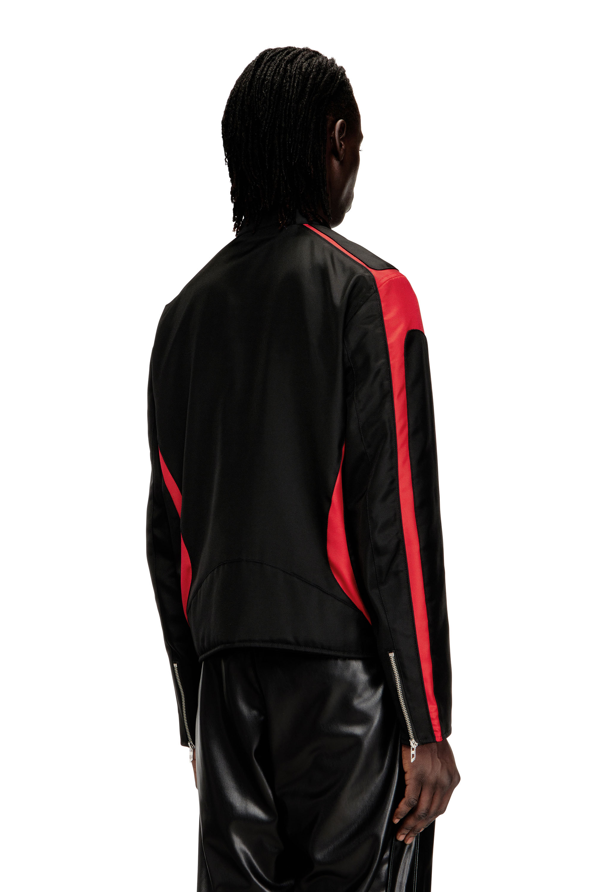 Diesel - J-ADAM-PDAI, Giacca in stile biker color block in canvas Uomo in Multicolor - 4